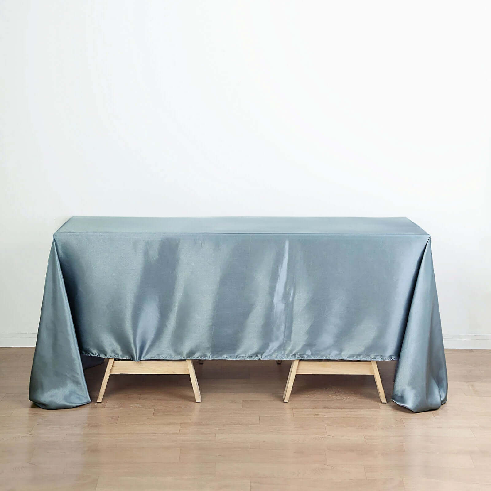 Satin Rectangular 60x126 Tablecloth Dusty Blue - Smooth and Lustrous Table Cover