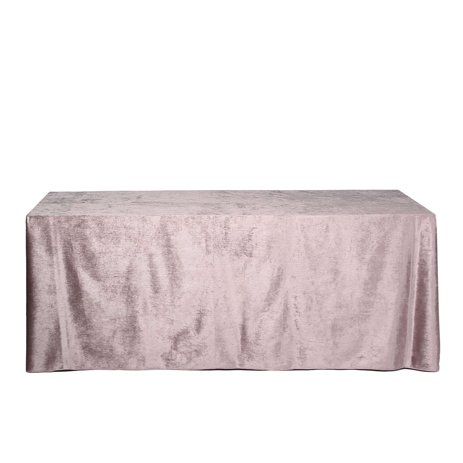 Premium Velvet 90x156 Rectangle Tablecloth Mauve - Reusable Soft & Seamless Table Cover