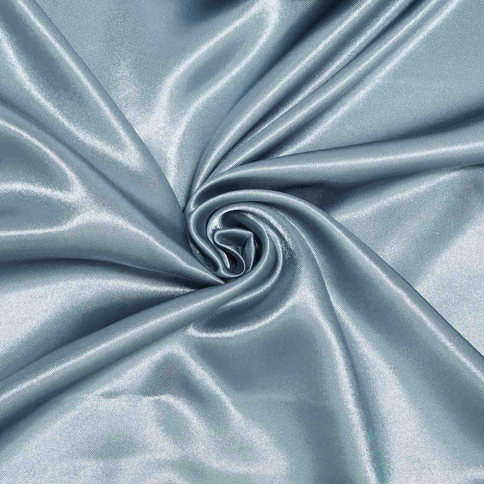 5 Pack Satin 20x20 Napkins Dusty Blue - Luxurious Shine & Smooth Dinner Napkins