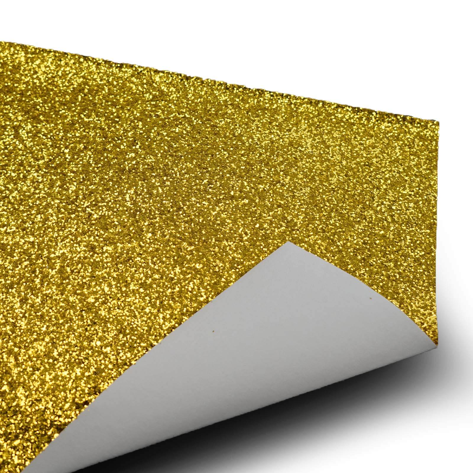 6-Pack Placemats Glitter Design Gold Sparkle Rectangle - Non-Slip Decorative Dining Table Mats 12x18