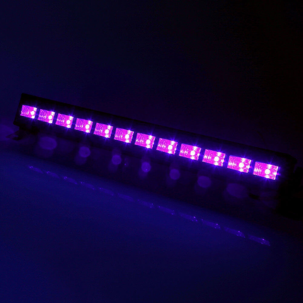 27W 9 LED Purple UV Stage Floor Wall Light Bar, Outdoor Indoor Uplight