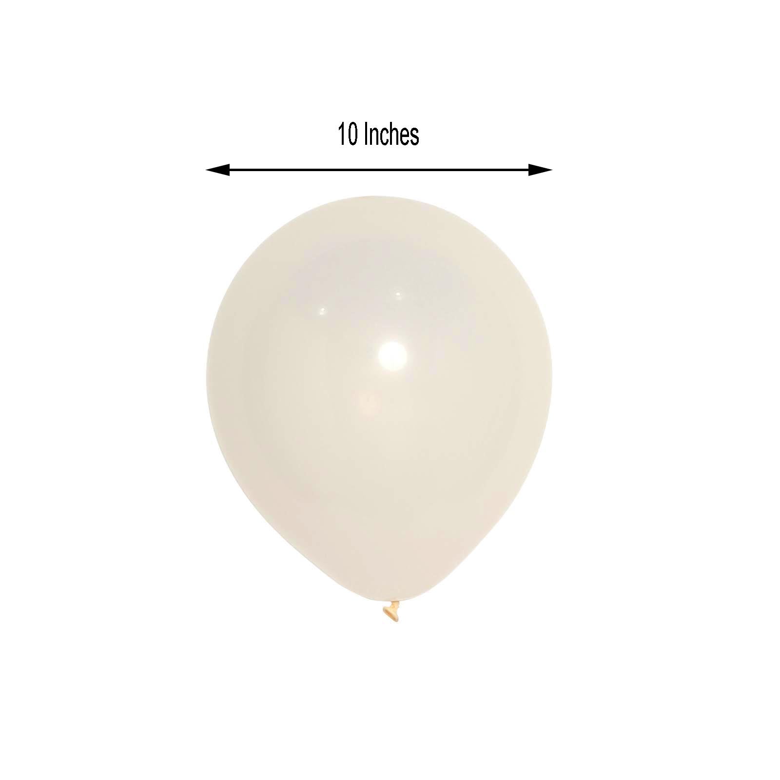 25 Pack 10 Matte Pastel Off White Helium Air Latex Party Balloons