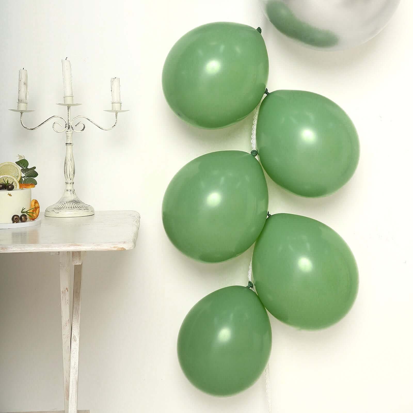 25 Pack 12 Matte Pastel Dusty Sage Green Helium Air Latex Party Balloons