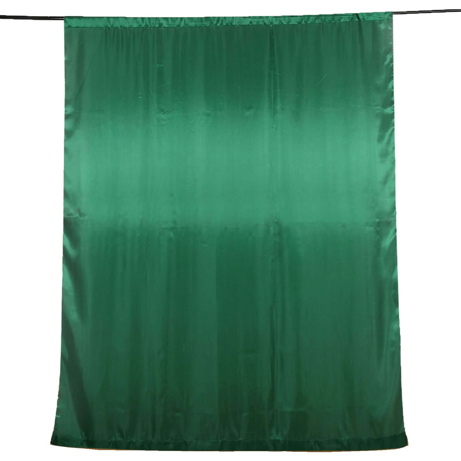 8ftx10ft Hunter Emerald Green Satin Event Curtain Drapes, Backdrop Event Panel