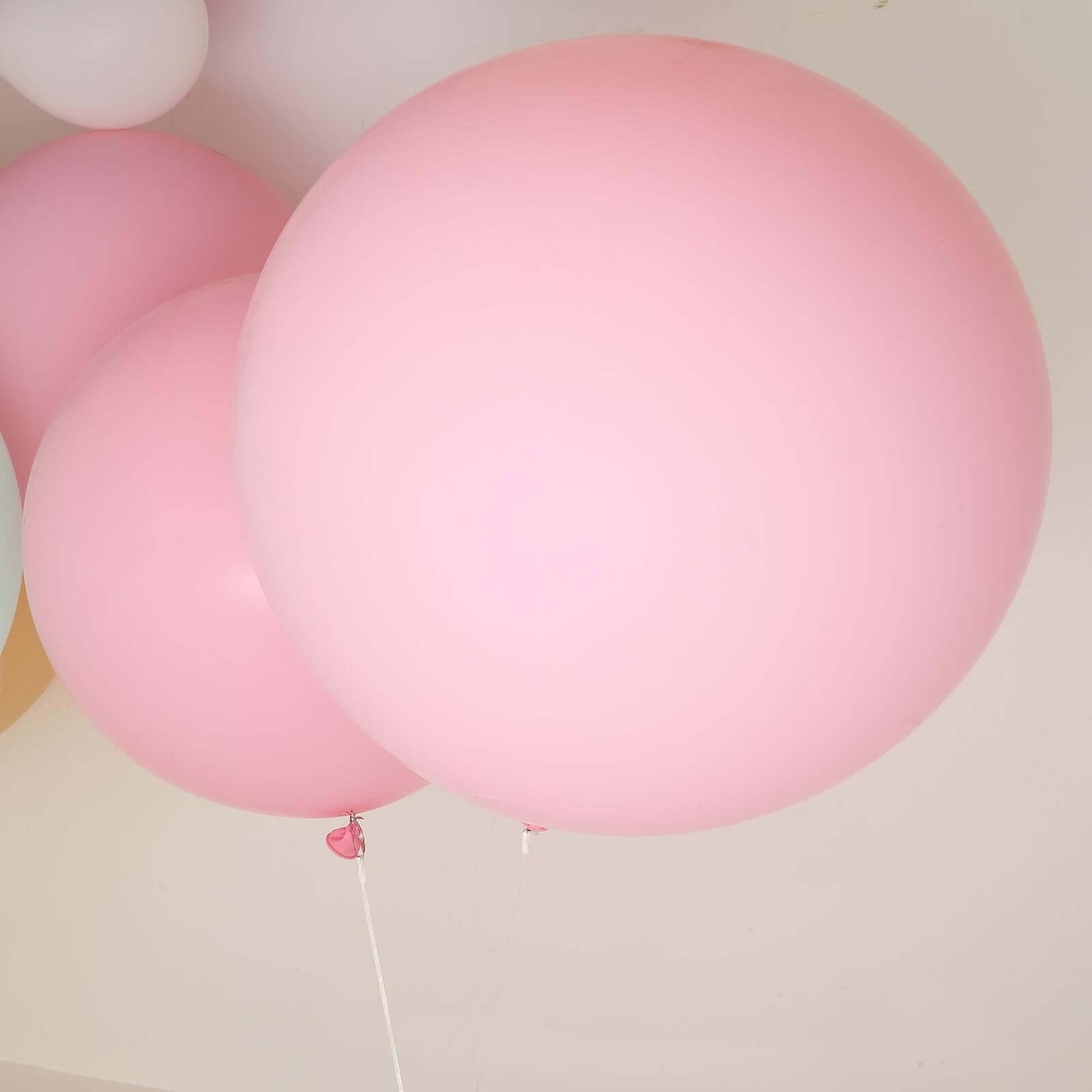 2 Pack 32 Large Matte Pastel Blush Helium or Air Latex Balloons