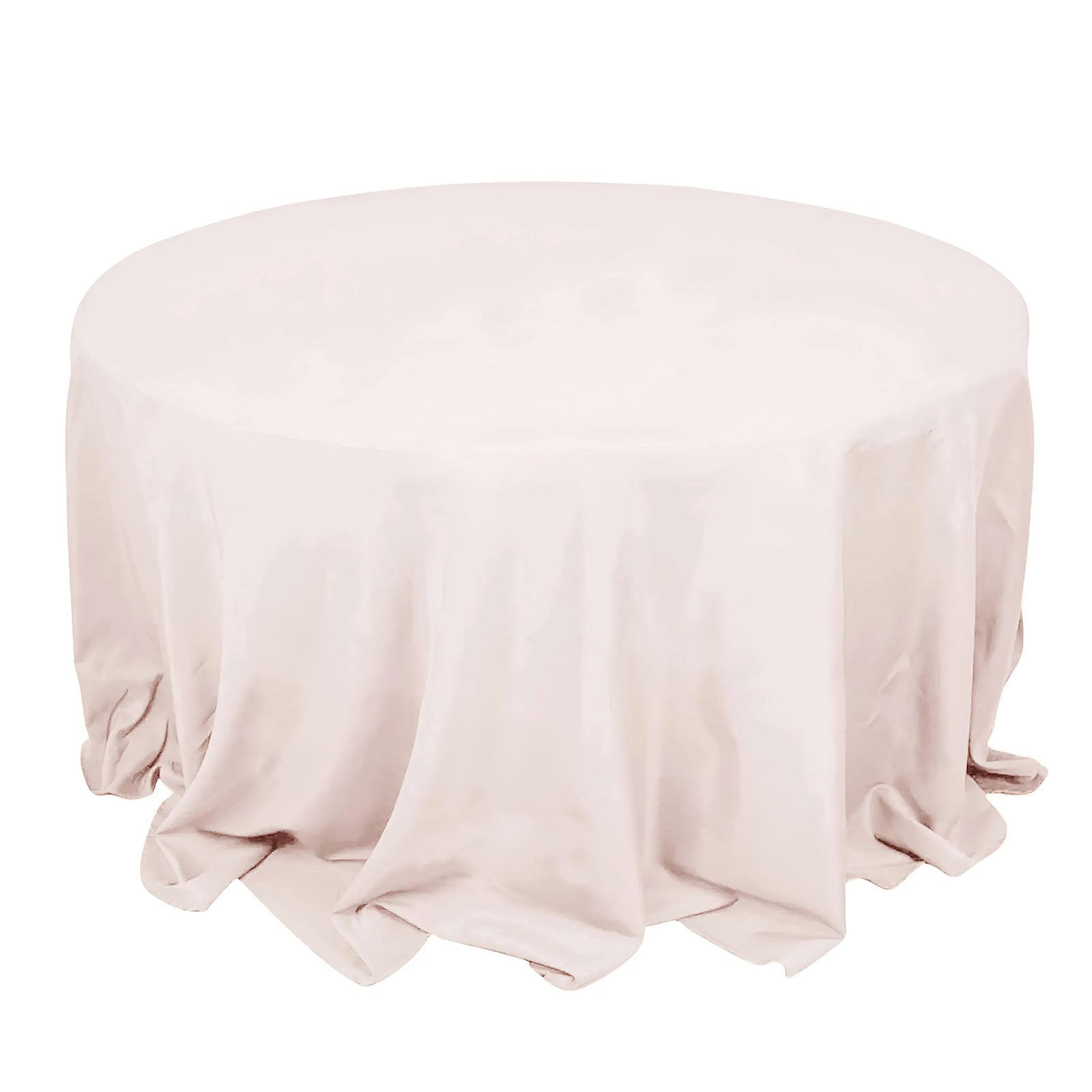 Premium Polyester 132 Round Tablecloth Blush - Seamless 220GSM Wrinkle-Resistant Table Cover