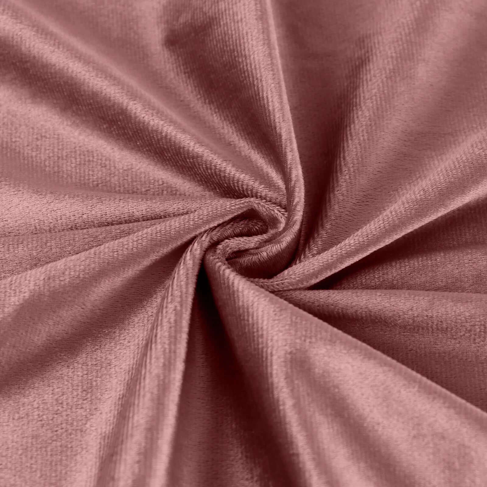 Premium Velvet 120 Round Tablecloth Dusty Rose - Reusable Soft & Seamless Table Cover