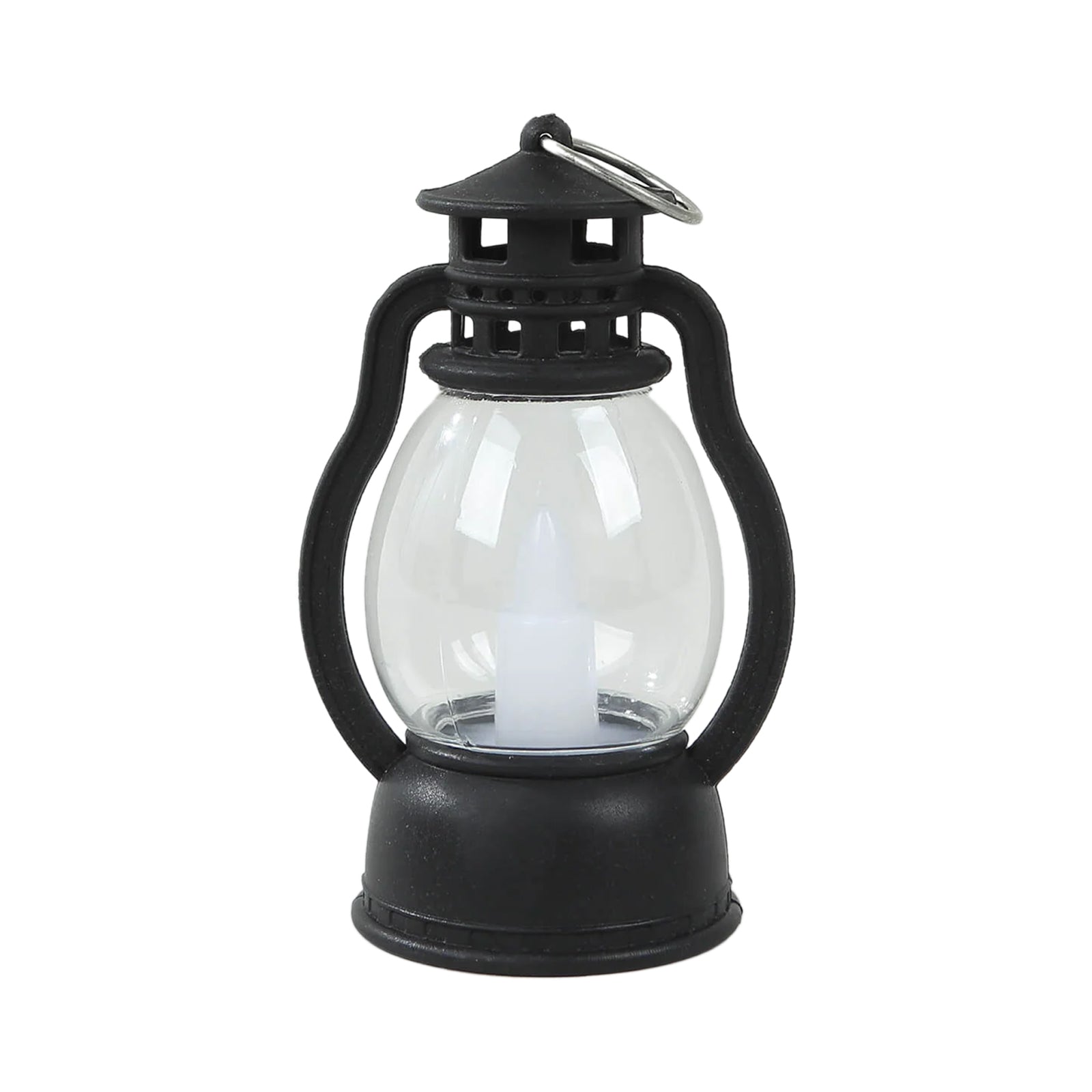 12-Pack LED Flickering Decorative Lights Vintage Black - Battery Operated Mini Hanging Lanterns 3.5