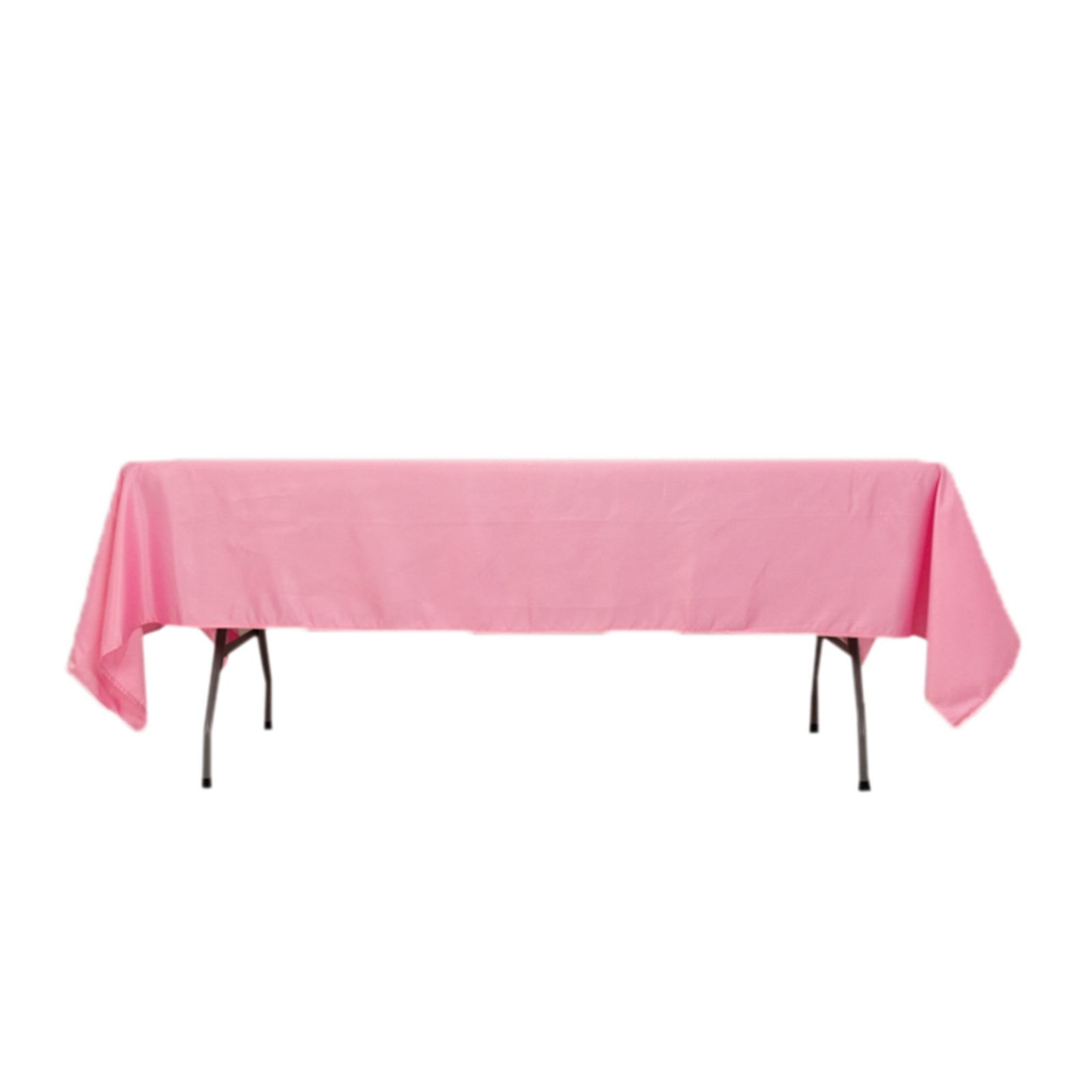 Lamour Satin 60x102 Rectangle Tablecloth Pink - Durable & Silky Soft Feel Table Cover