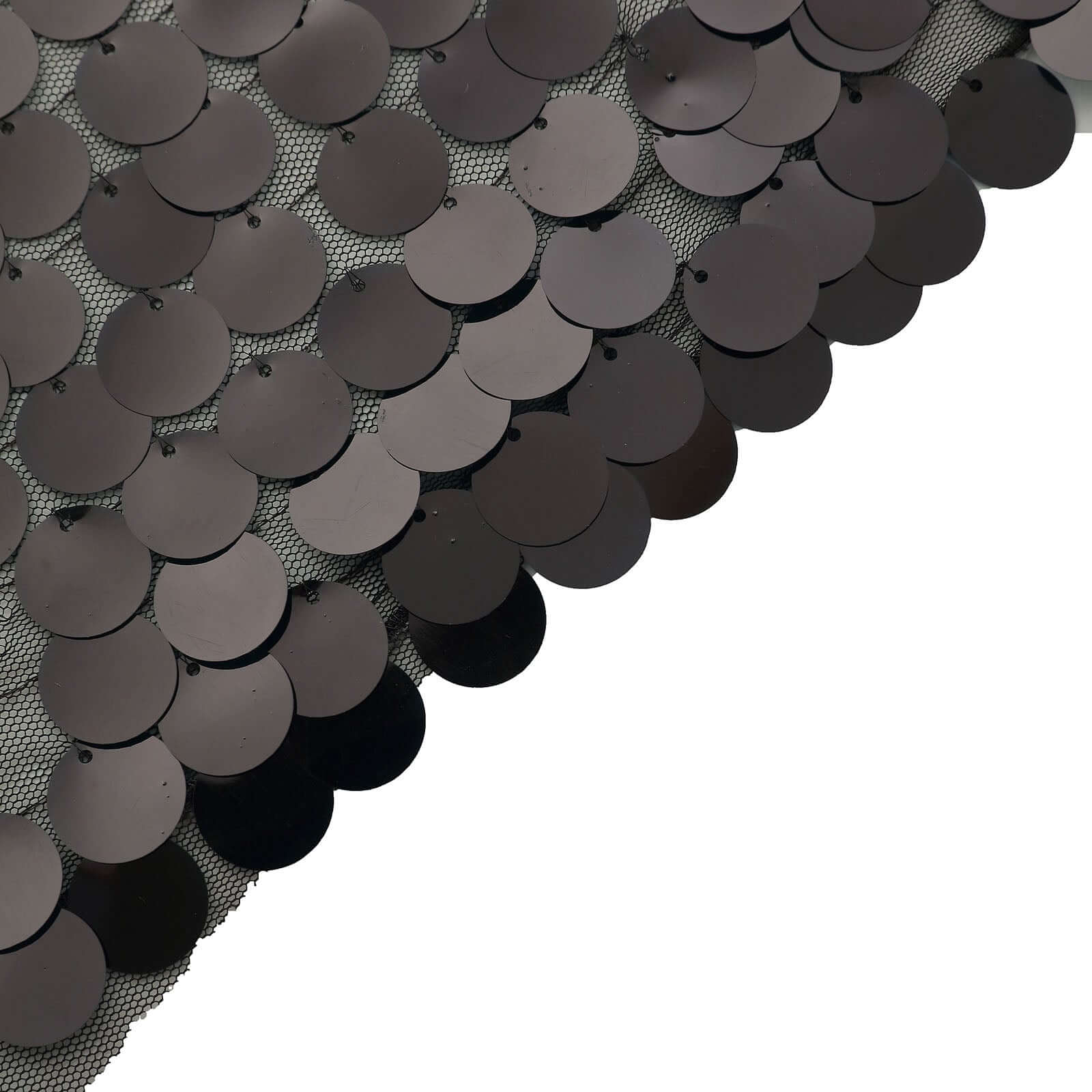 7ft Sparkly Black Double Sided Big Payette Sequin Chiara Backdrop Stand Cover For Fitted Round Top Wedding Arch