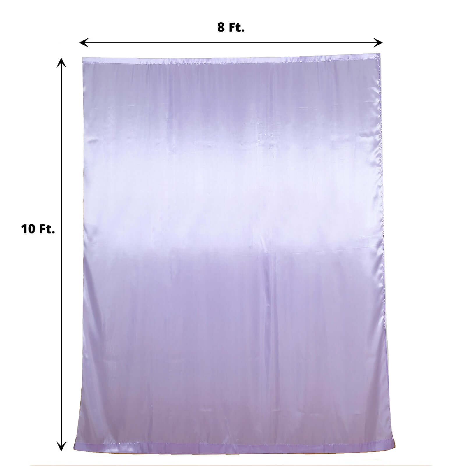 8ftx10ft Lavender Lilac Satin Event Curtain Drapes, Backdrop Event Panel