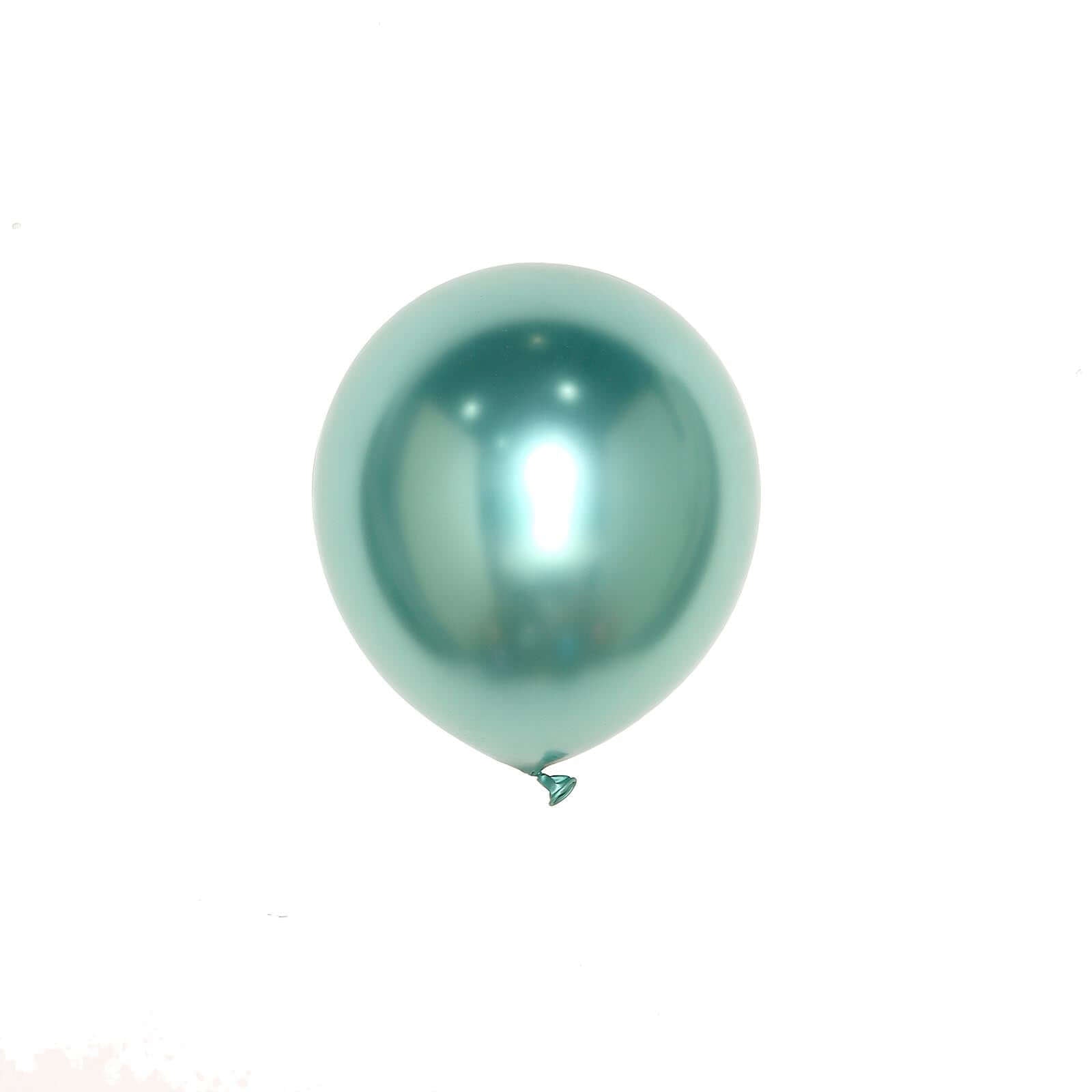 25 Pack 12 Metallic Chrome Green Latex Helium or Air Party Balloons