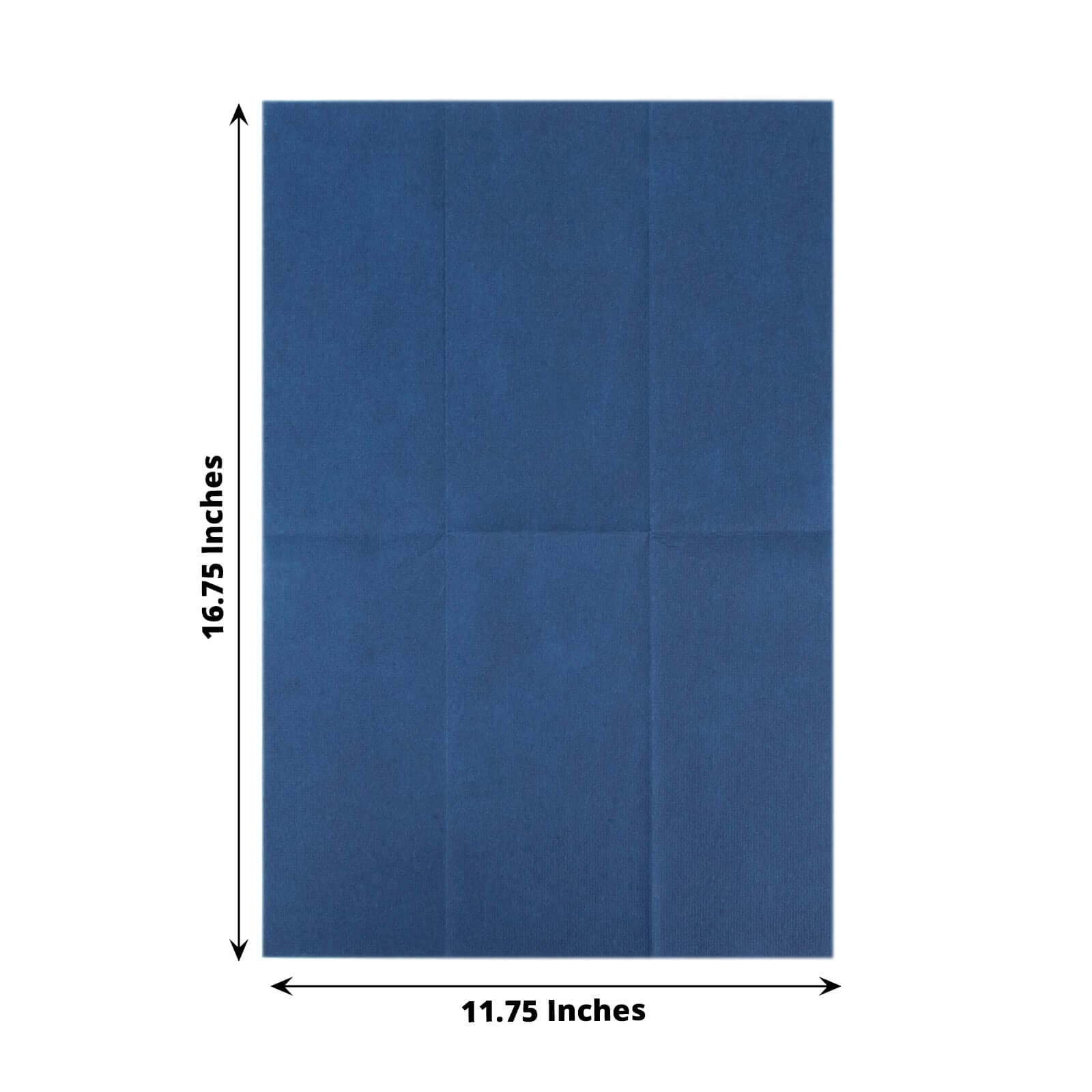 20-Pack Paper Linen-Like Napkins Navy Blue - Disposable Hygienic Airlaid Guest Towels 8.5x4