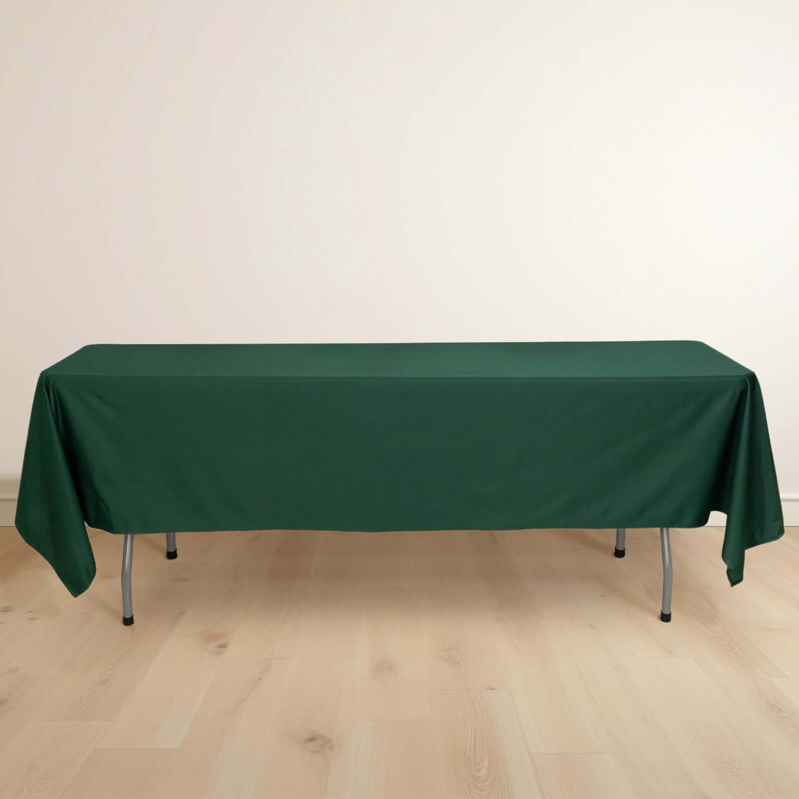 Premium Scuba Rectangular 60x102 Tablecloth Hunter Emerald Green - Wrinkle Free & Stain Resistant Table Cover