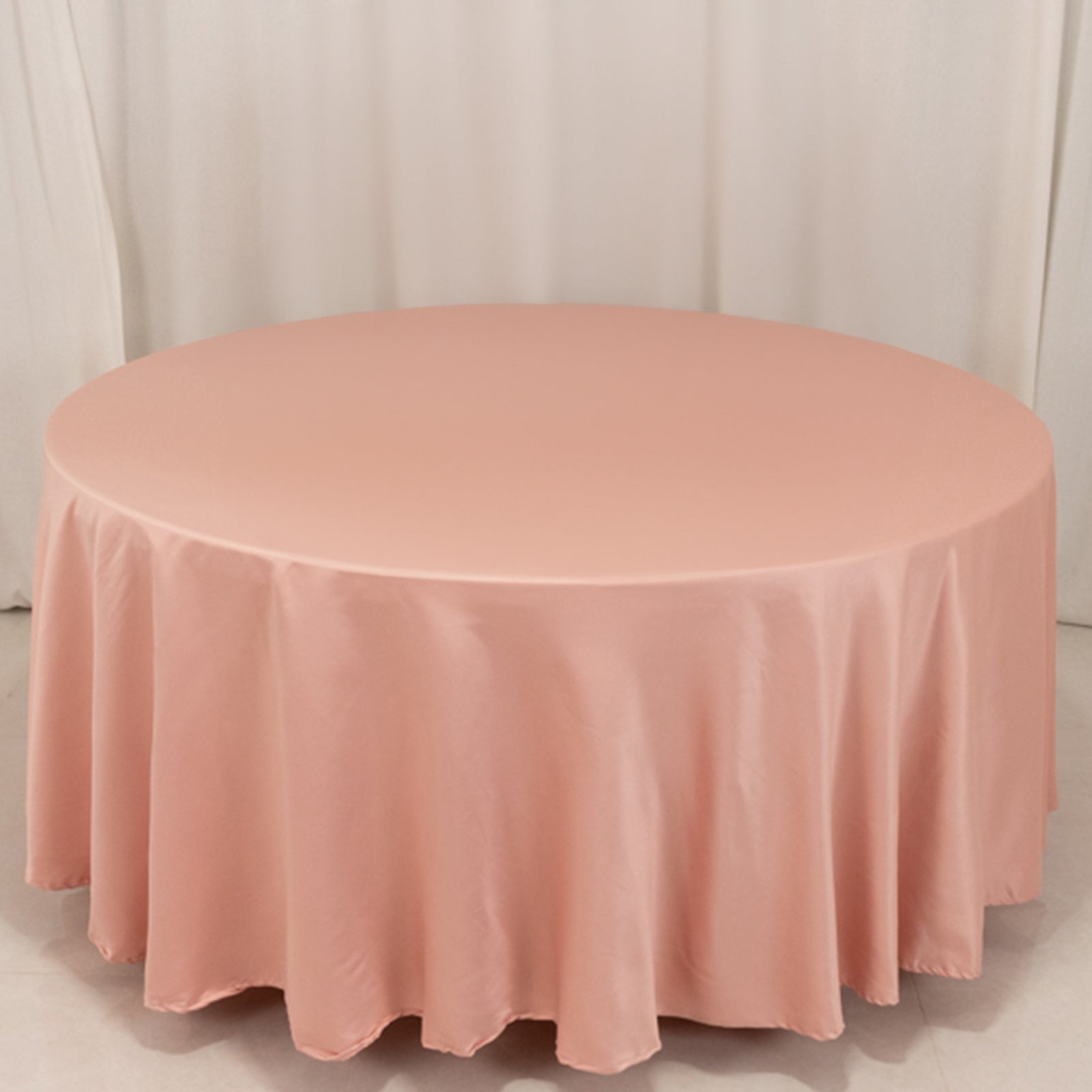 Lamour Satin 108 Round Tablecloth Dusty Rose - Durable & Silk-Like Table Cover