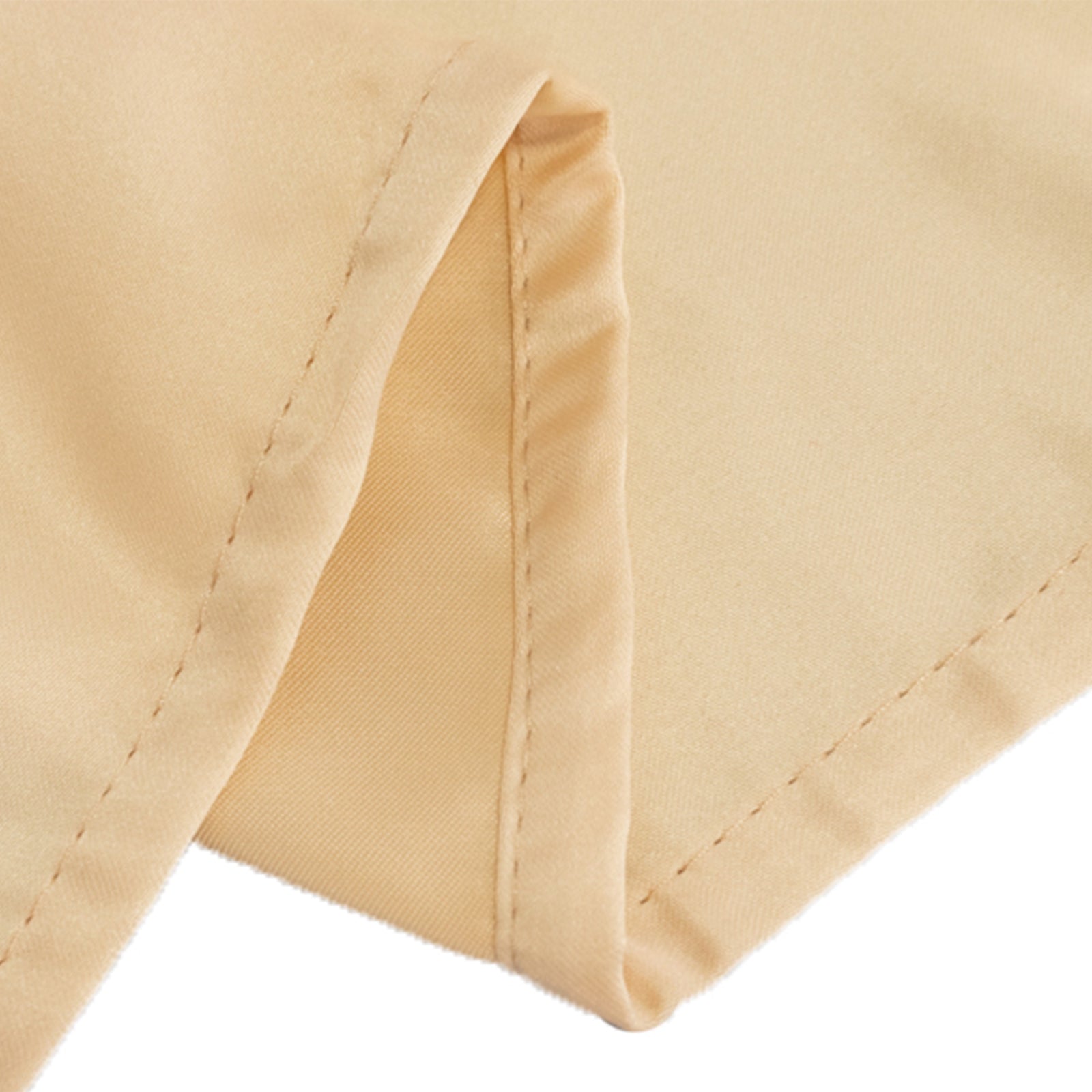 Lamour Satin 120 Round Tablecloth Beige - Seamless Table Cover with Soft Tempered Sheen