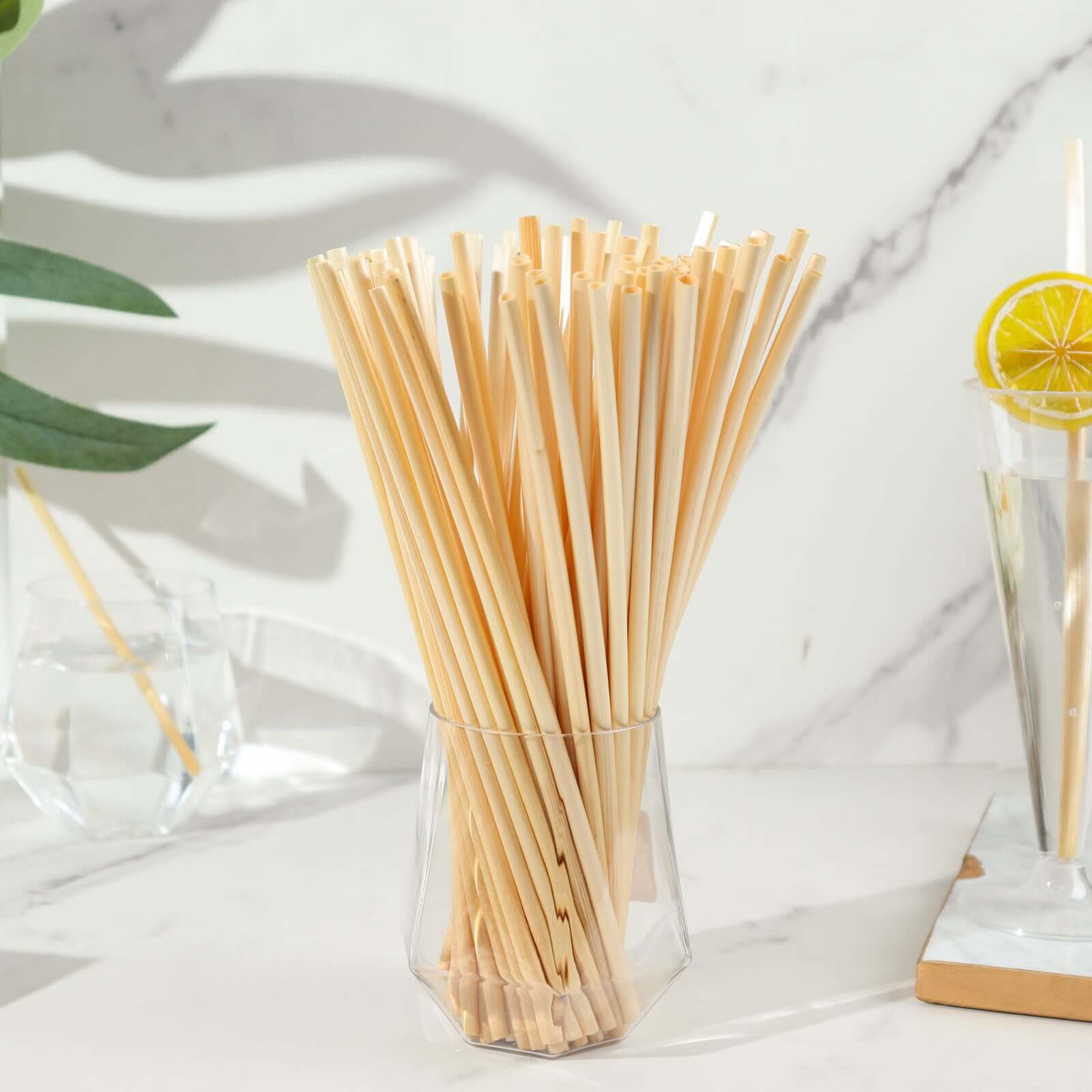 100-Pack Compostable Straws Plant Based 100% Plastic Free - Sustainable Biodegradable Wheat Straws 9