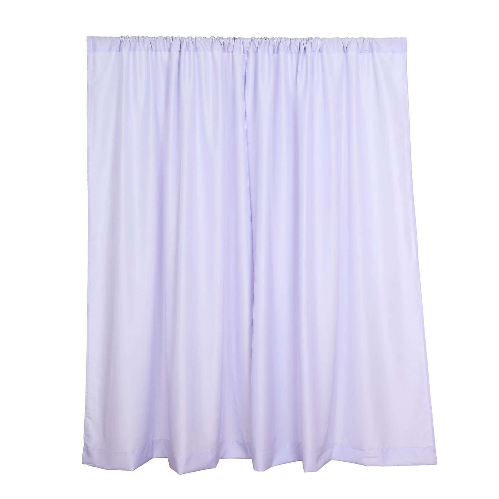 2 Pack Lavender Lilac Polyester Event Curtain Drapes, 10ftx8ft Backdrop Event Panels With Rod Pockets 130 GSM