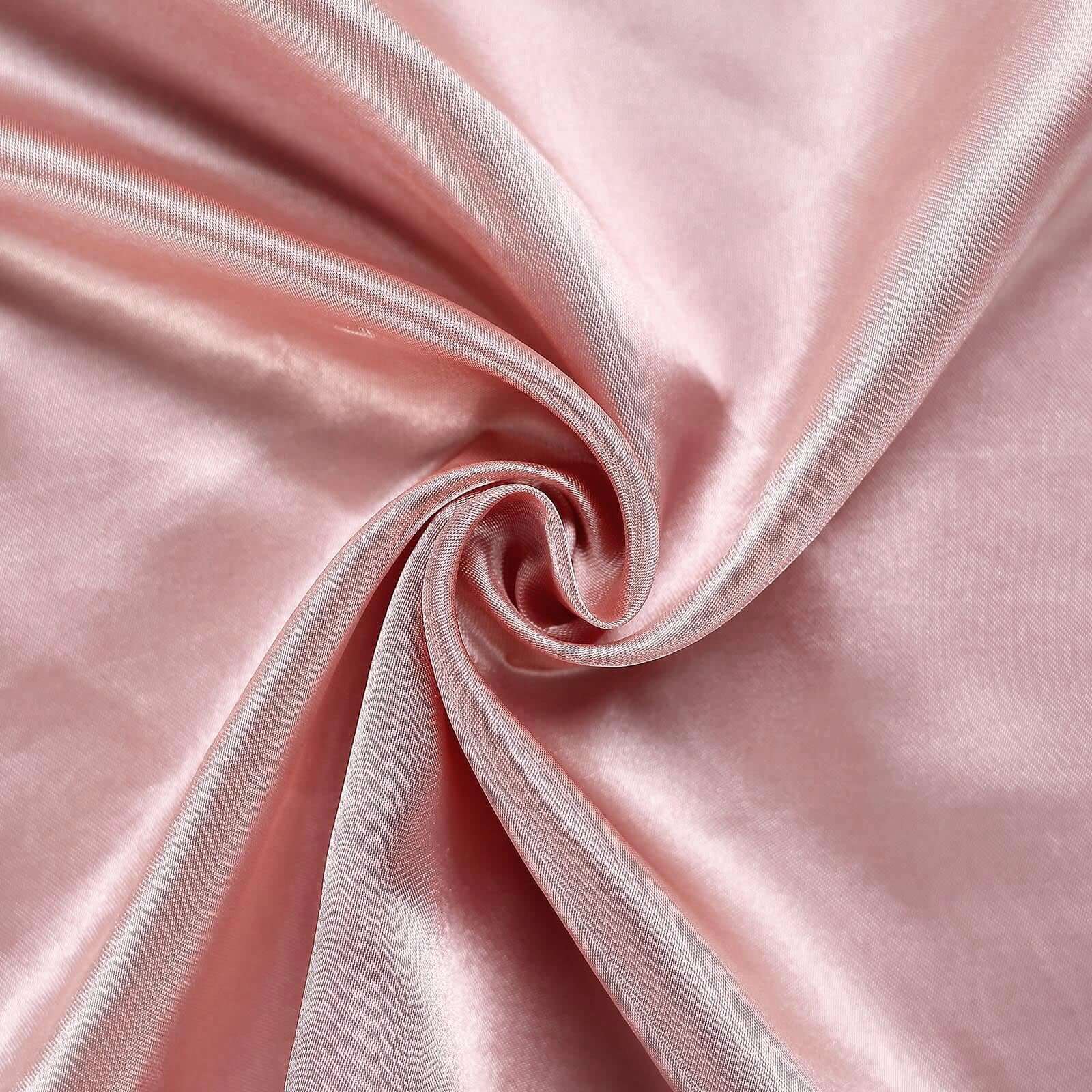 5 Pack Satin 20x20 Napkins Dusty Rose - Luxurious Shine & Smooth Dinner Napkins