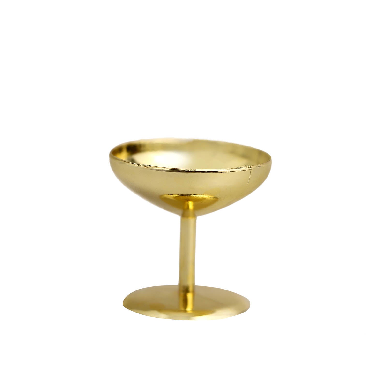 12-Pack Plastic Dessert Cup Candy Dishes Gold - Decorative Mini Pedestal Stands for Treats 2