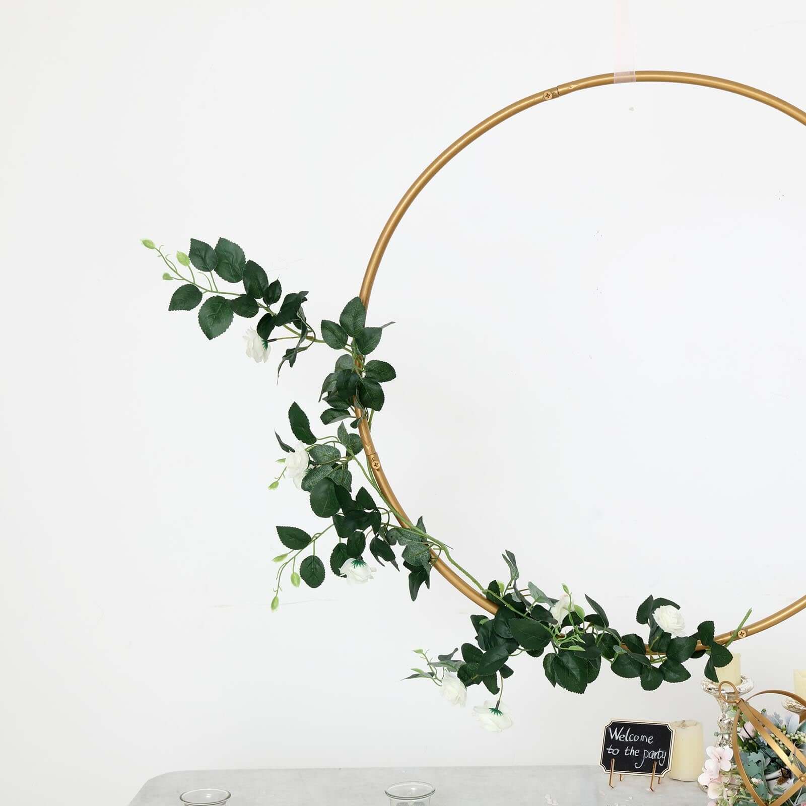 28 Gold Heavy Duty Metal Hoop Wreath, Floral Hoop