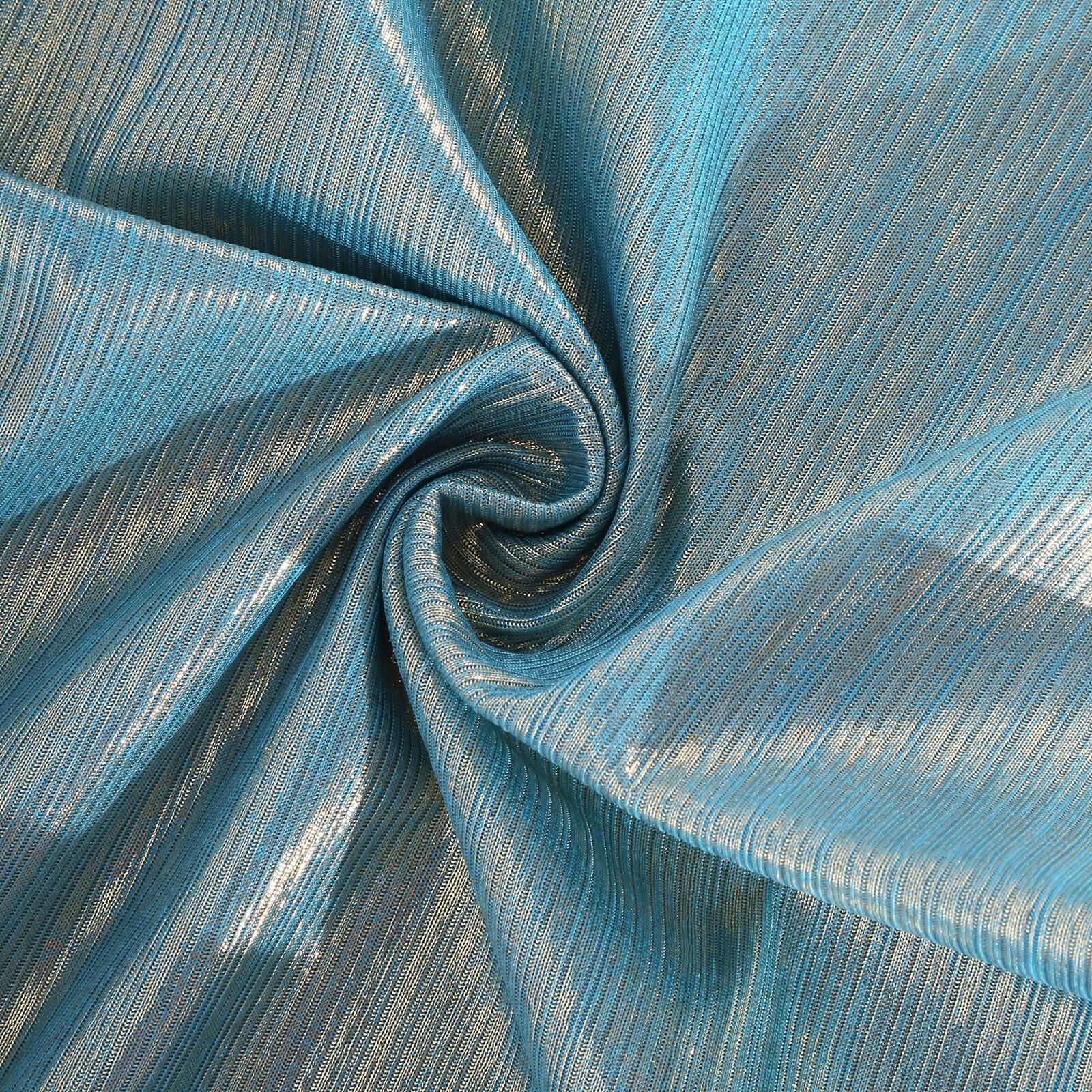 Polyester 12x108 Table Runner Turquoise Shimmer Sequin Dots - Wrinkle-Free Finish Table Linen