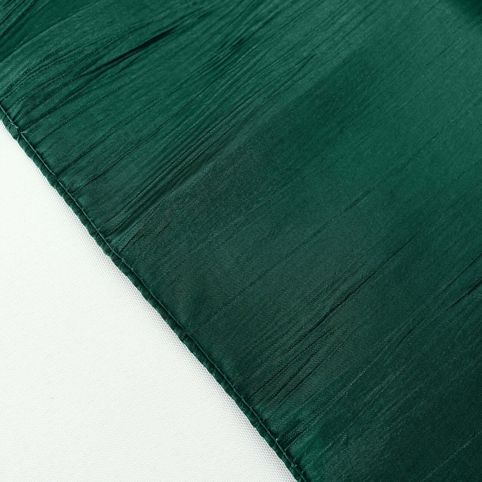 Taffeta 90x156 Rectangle Tablecloth Hunter Emerald Green - Accordion Crinkle Seamless Table Cover