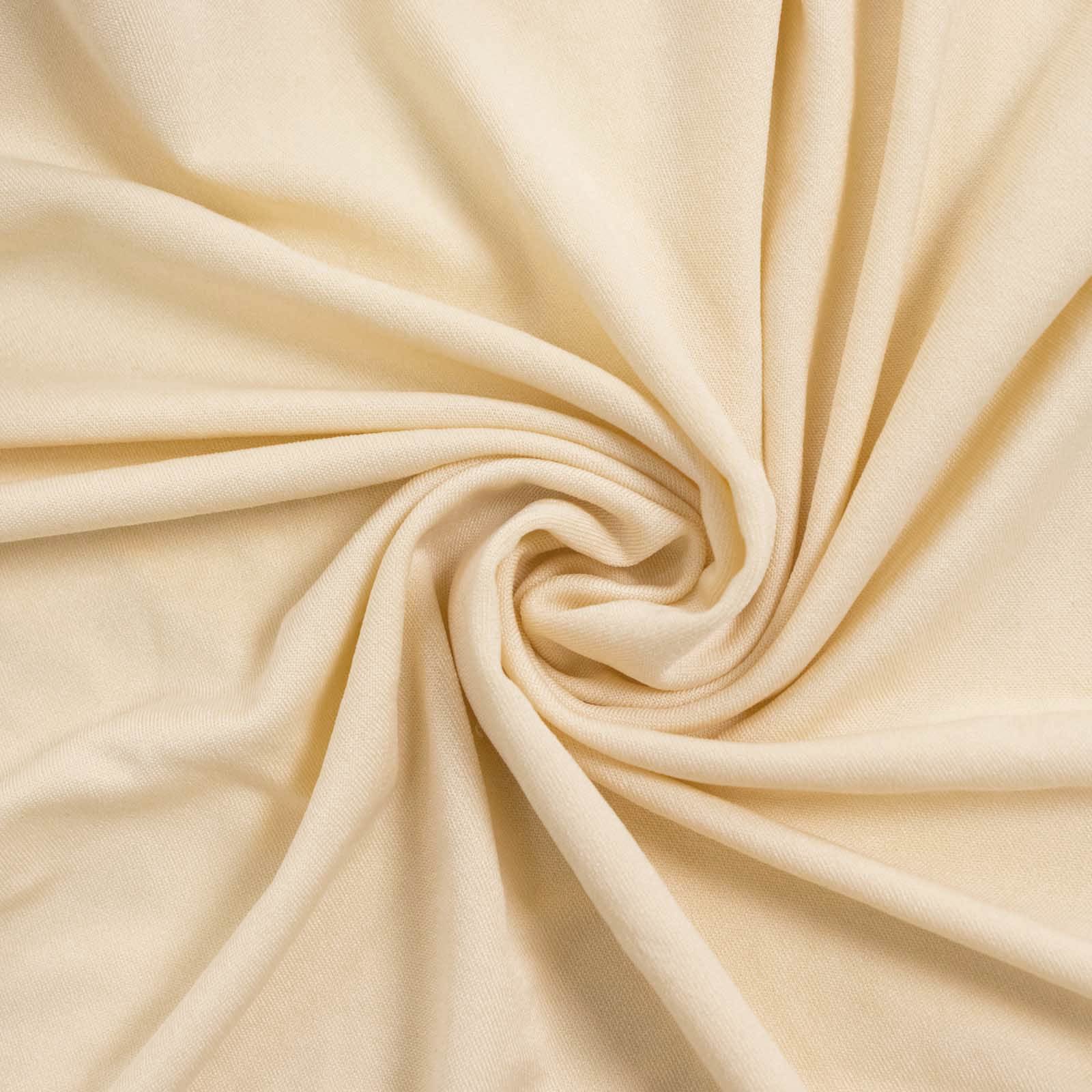 8ft Matte Beige Spandex Fitted Wedding Arch Cover For Round Top Chiara Backdrop Stand