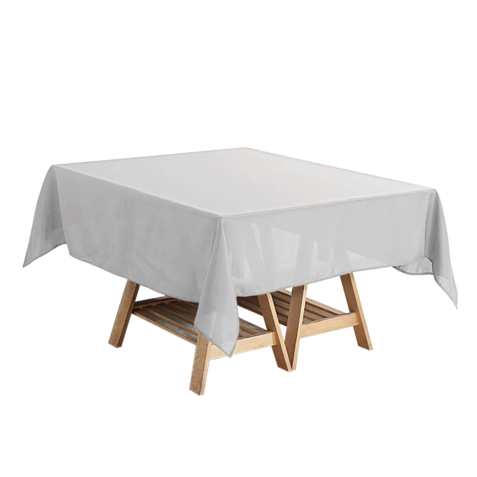 Polyester Square 54x54 Tablecloth Silver - Wrinkle-Resistant & Durable Table Cover