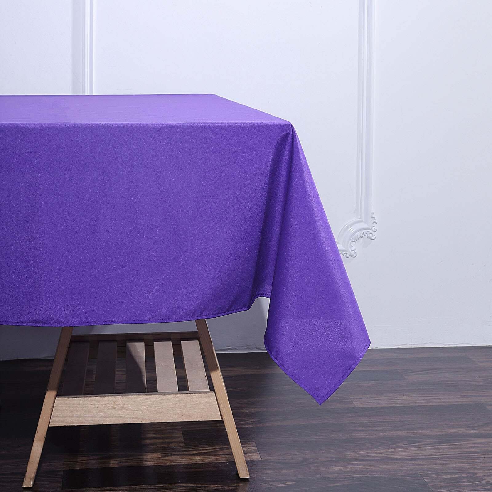 Polyester 70x70 Table Overlay Square Tablecloth Purple - Wrinkle-Resistant & Durable Table Cover