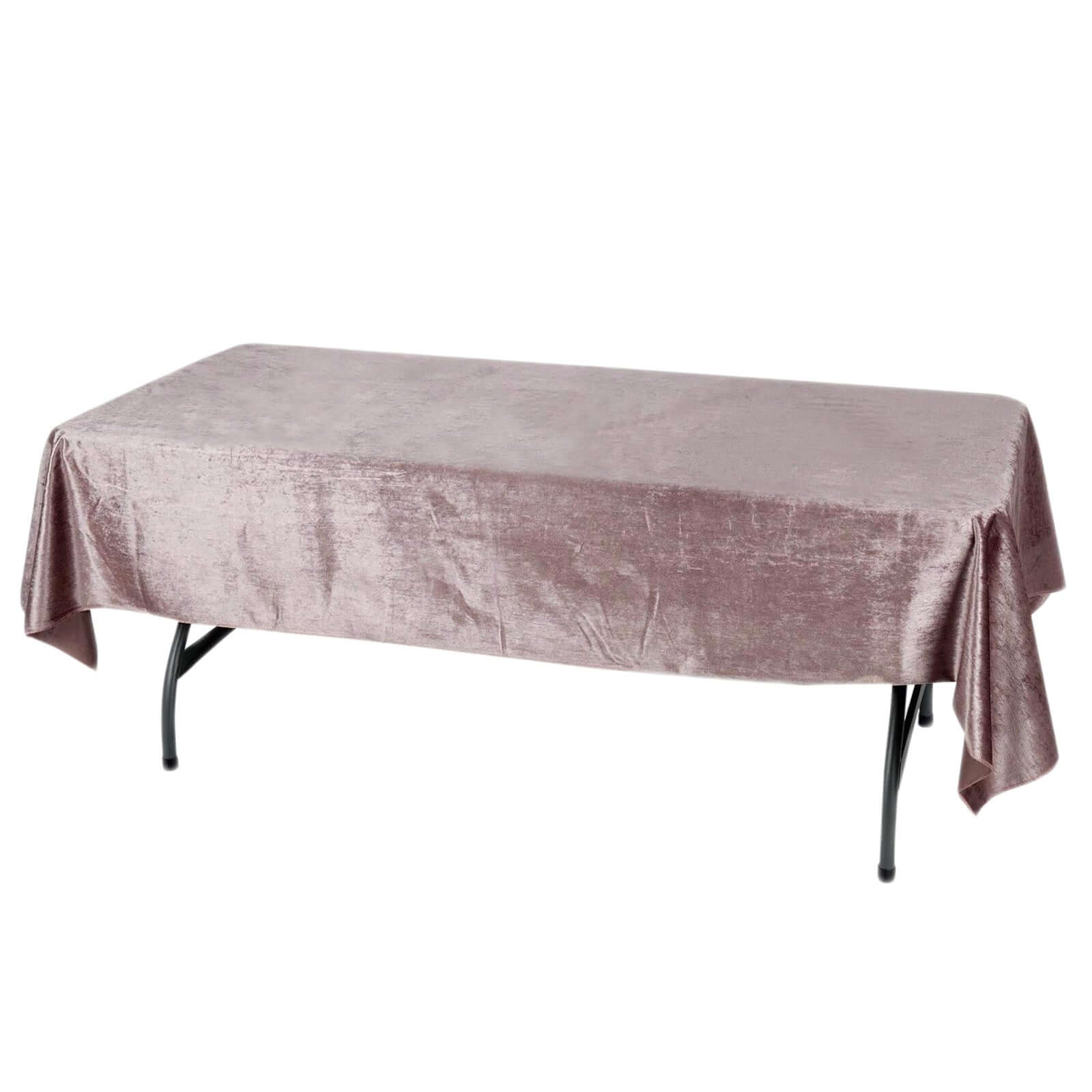 Premium Velvet 60x102 Rectangle Tablecloth Mauve - Reusable & Soft Table Cover