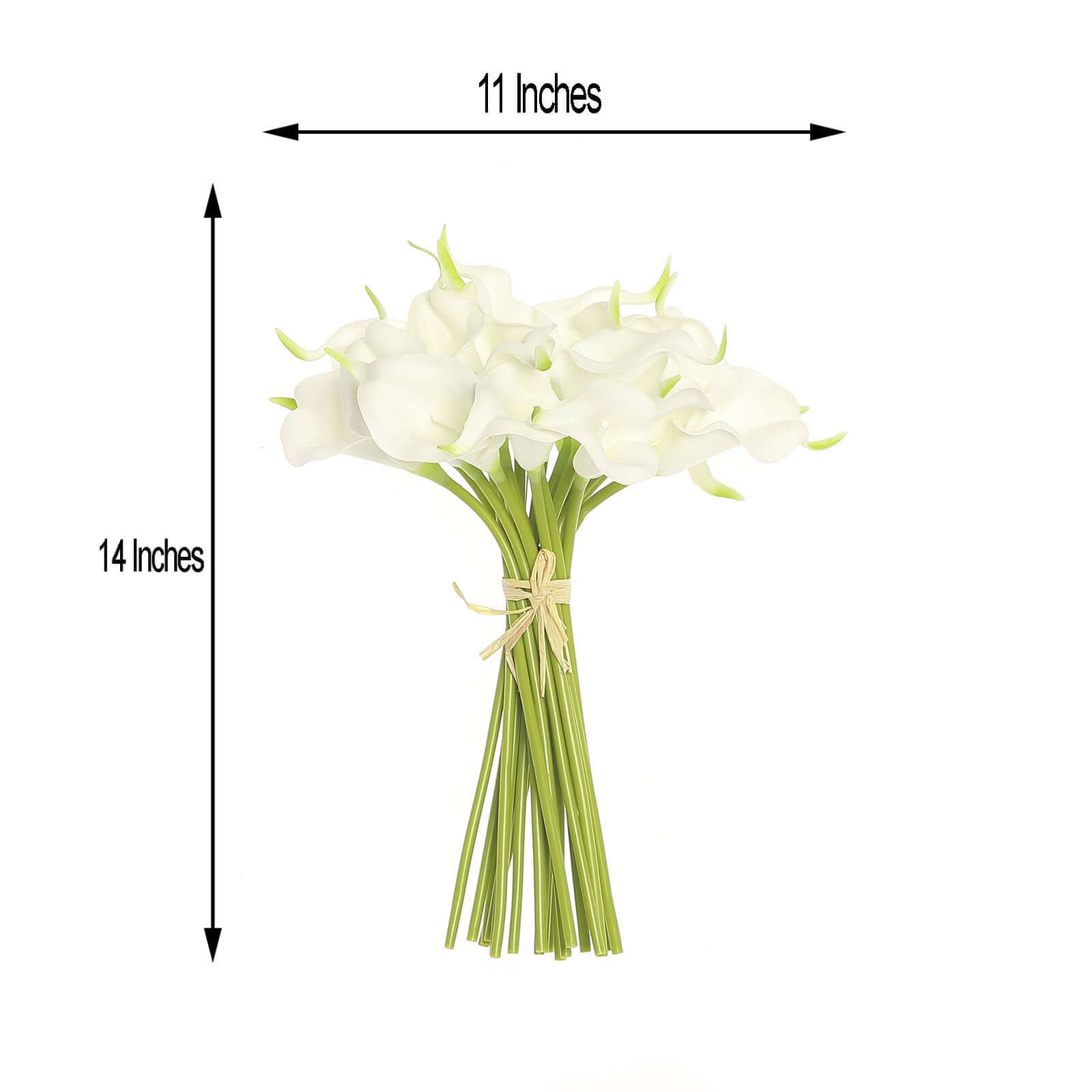 20 Stems 14 White Artificial Poly Foam Calla Lily Flowers