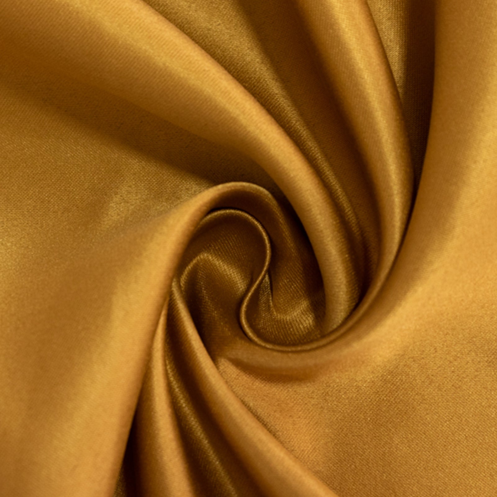 Lamour Satin 120 Round Tablecloth Gold - Seamless Table Cover with Soft Tempered Sheen for Upscale Gatherings