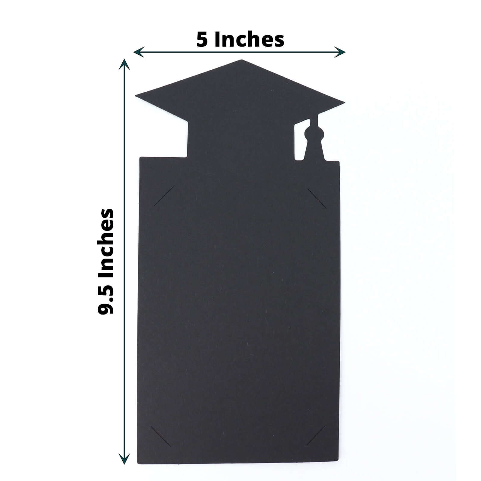 Black and Gold Congrats Grad Paper Photo Backdrop Hanging Garland Banner - 5.5ft