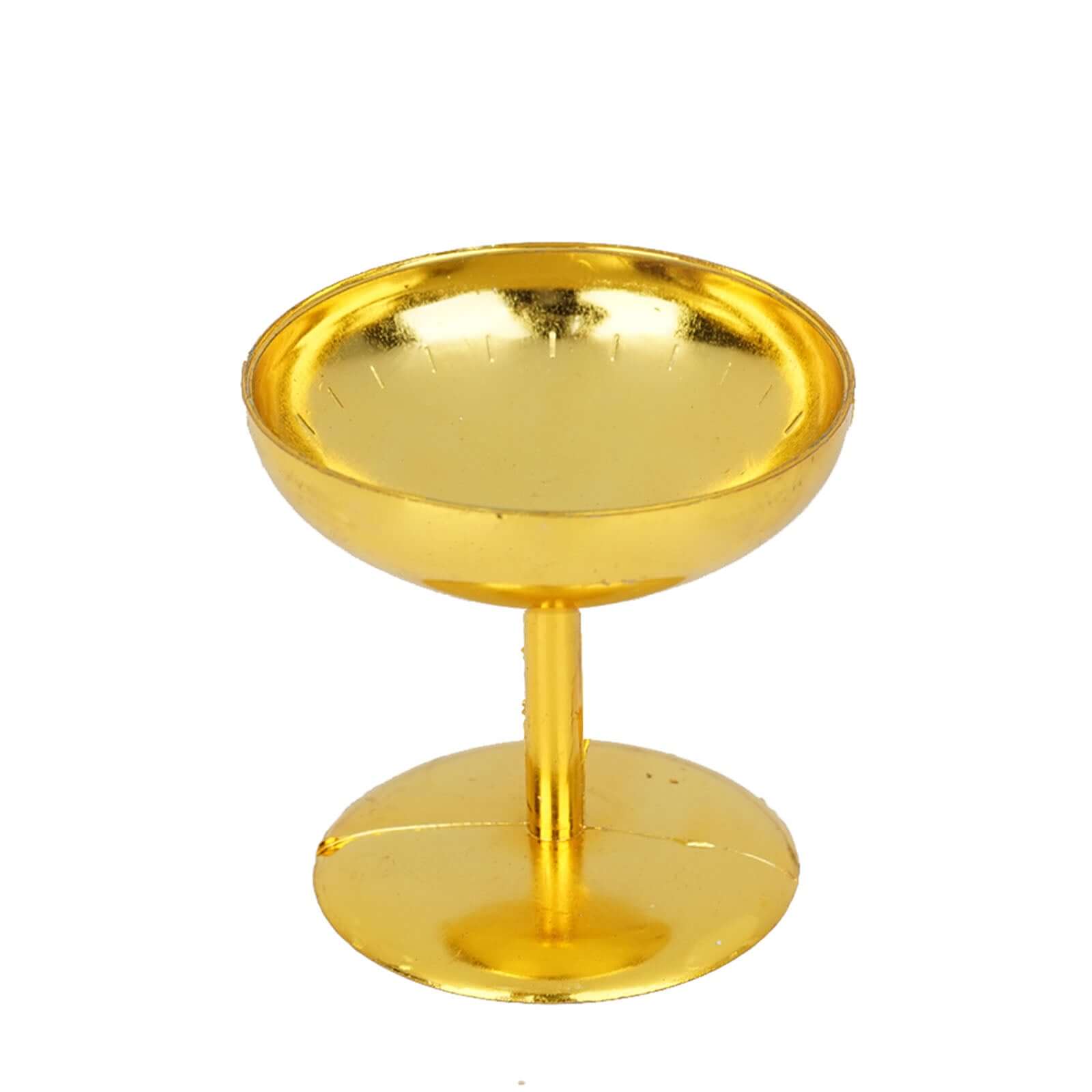 12-Pack Plastic Dessert Cup Candy Dishes Gold - Decorative Mini Pedestal Stands for Treats 2