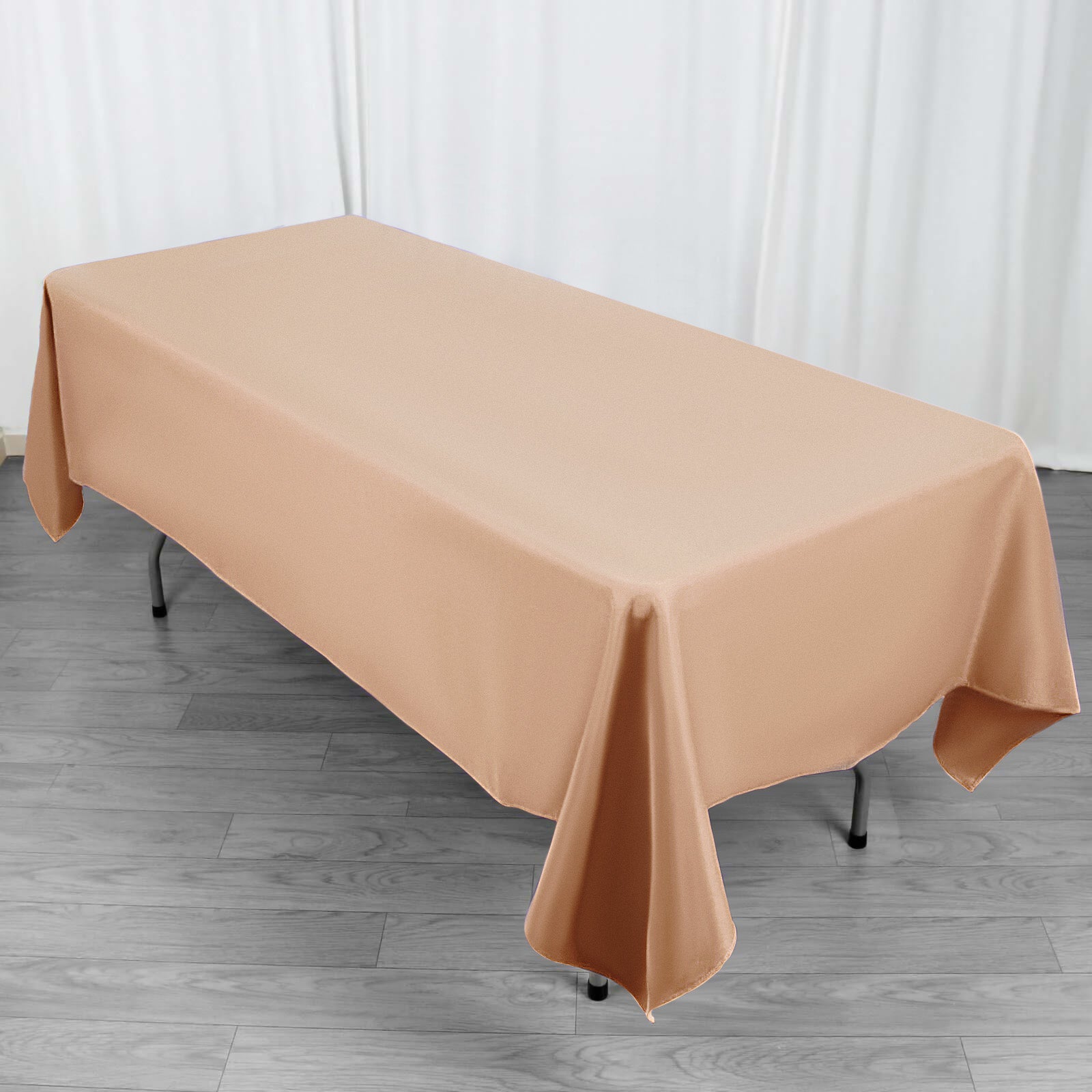 Premium Polyester 60x102 Rectangle Tablecloth Nude - Durable 220GSM Wrinkle-Resistant Table Cover