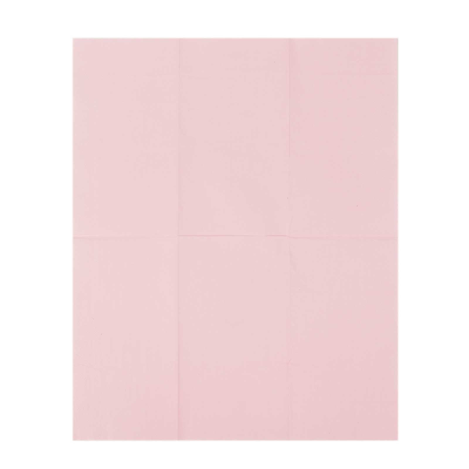 50-Pack Paper Napkins Soft Pink - Disposable 2-Ply Cocktail and Beverage Napkins for Weddings