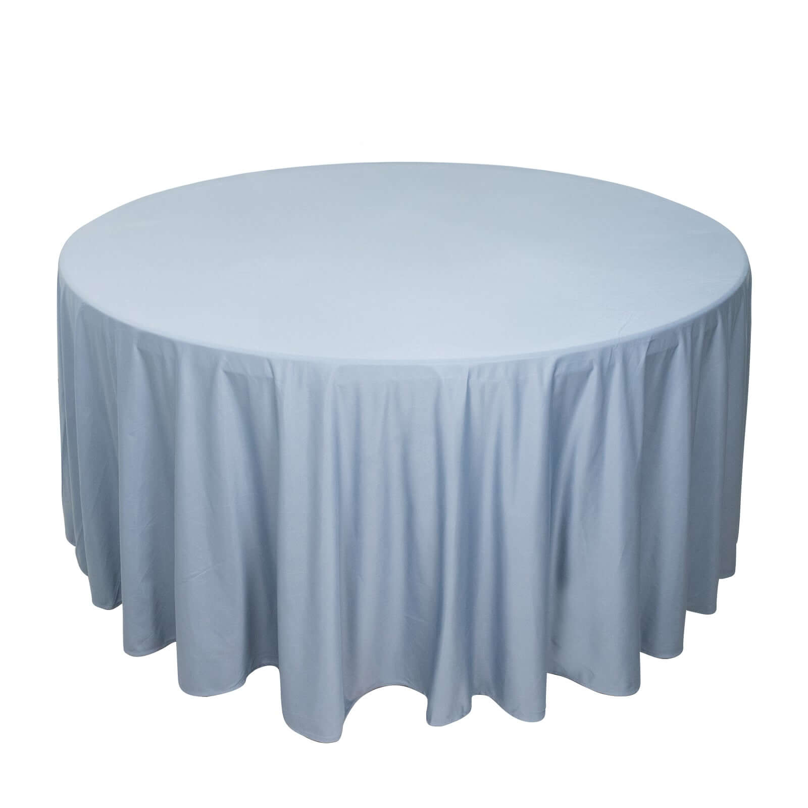 Premium Scuba Round 120 Tablecloth Dusty Blue - Wrinkle Free & Stain Resistant Seamless Table Cover