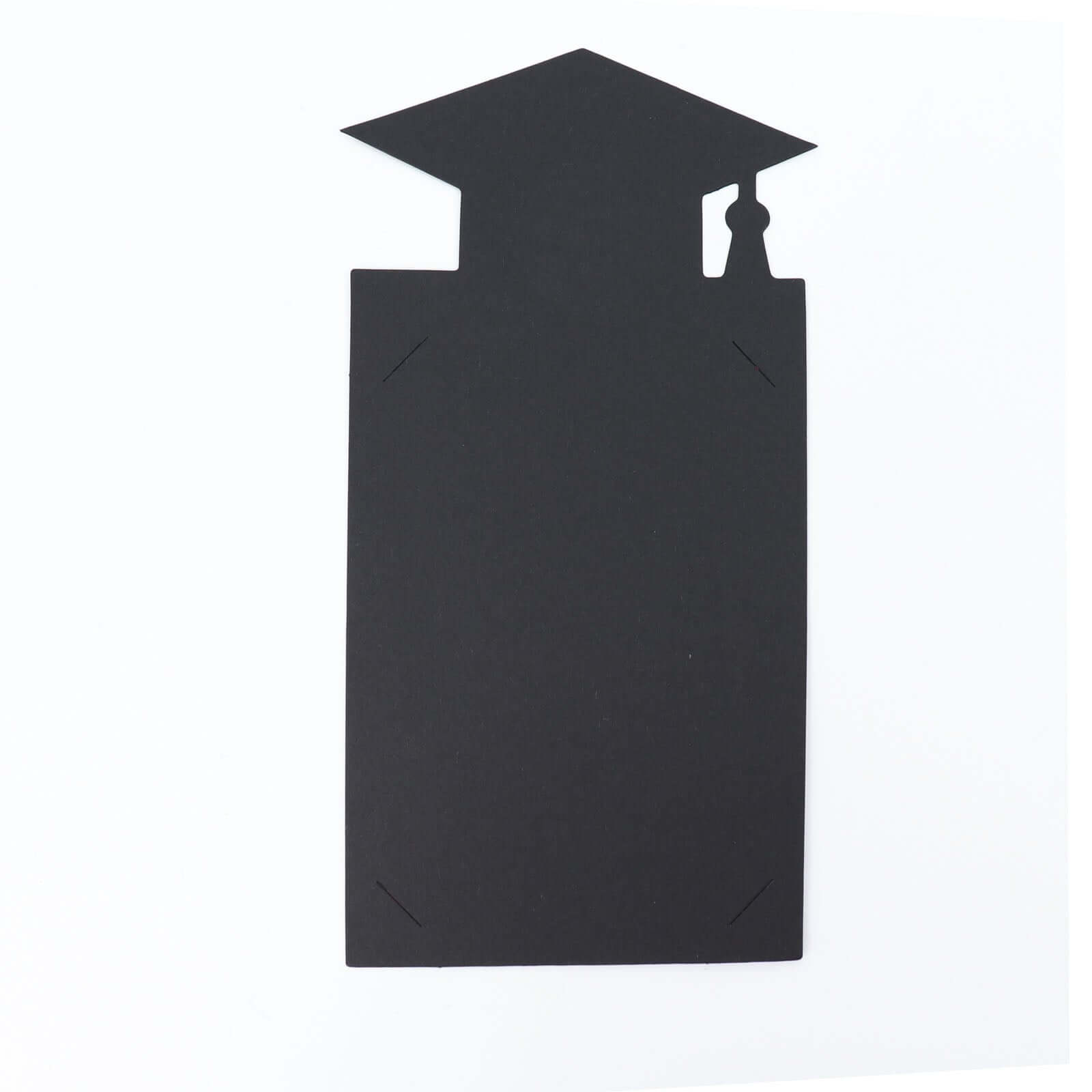 Black and Gold Congrats Grad Paper Photo Backdrop Hanging Garland Banner - 5.5ft