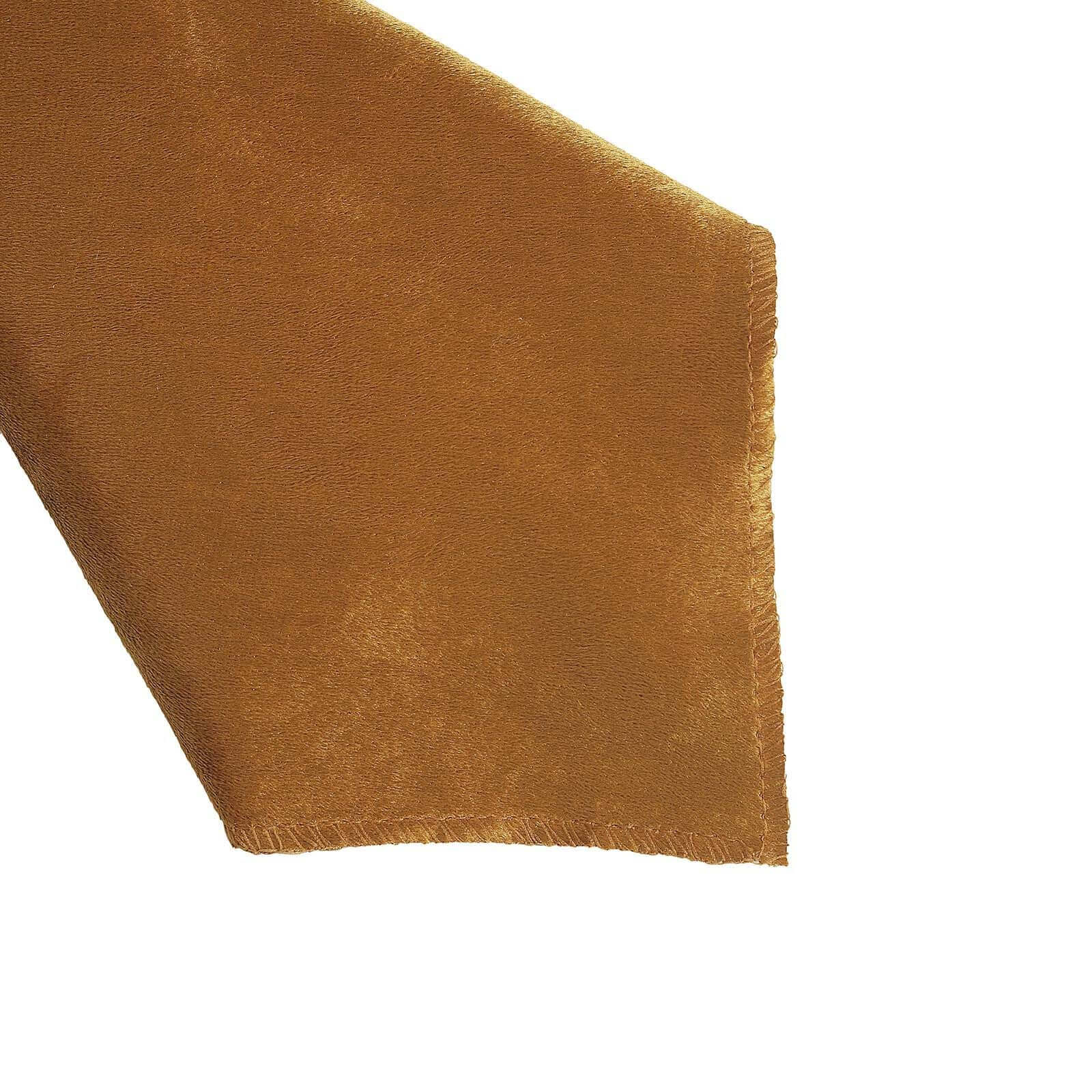 5 Pack Premium Velvet 20x20 Napkins Gold - Soft Sheen Finish Cloth Napkins for Upscale Gatherings