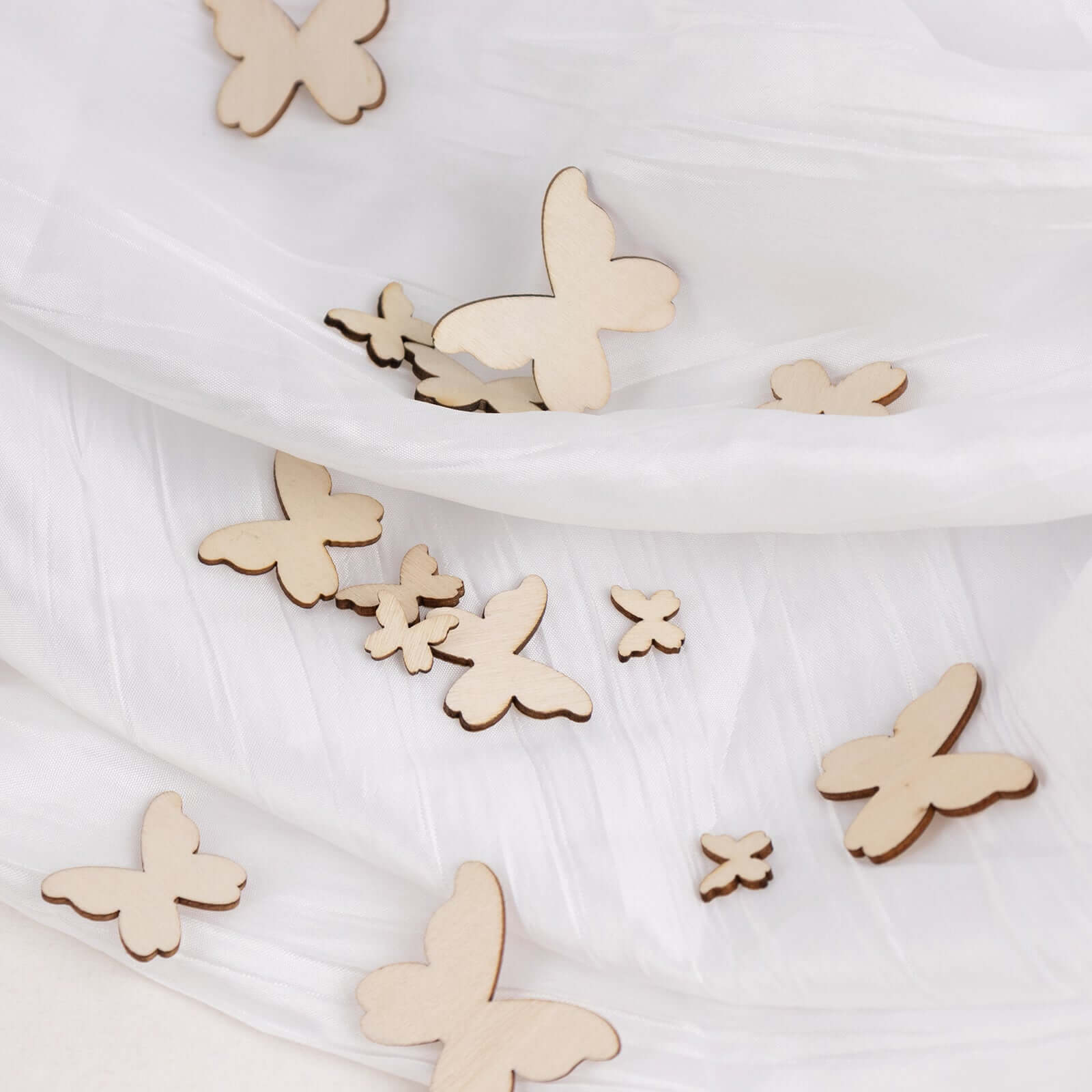 100-Pack Wood Butterfly Confetti DIY Craft Wood Slices, Smooth and Versatile for Arts & Crafts