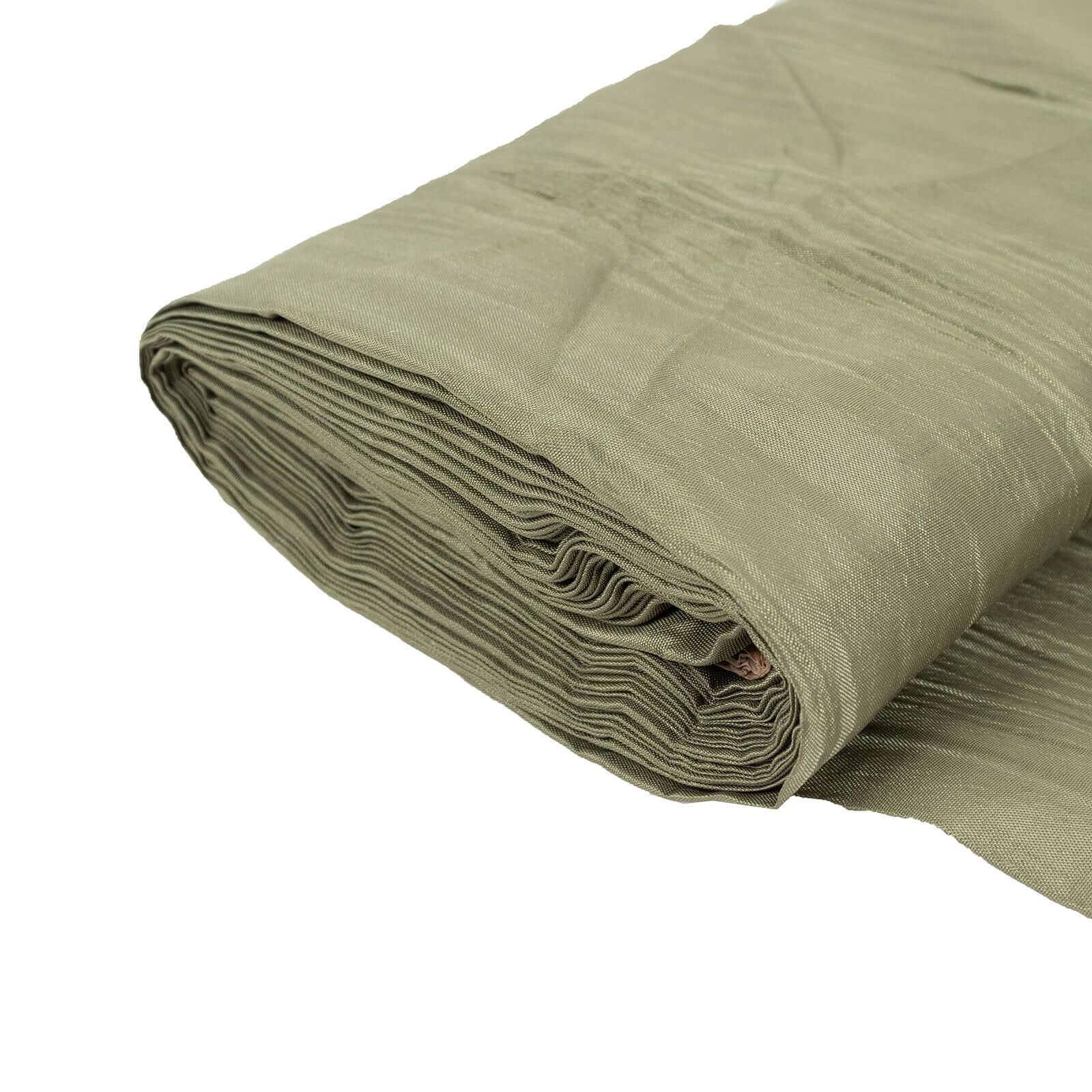 54x10 Yards Dusty Sage Green Accordion Crinkle Taffeta Fabric Bolt
