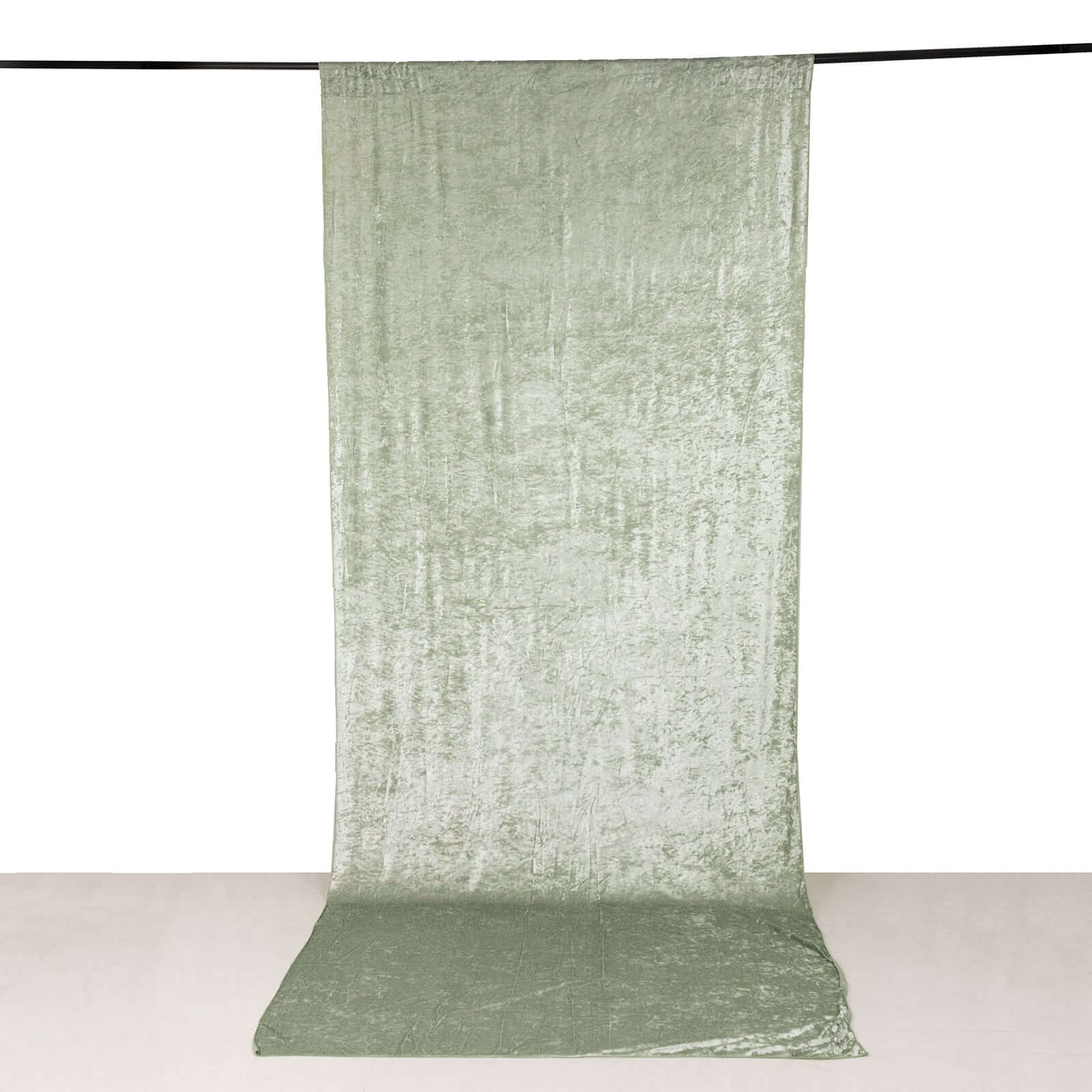 5ftx12ft Sage Green Premium Smooth Velvet Event Curtain Drapes, Privacy Backdrop Event Panel with Rod Pocket