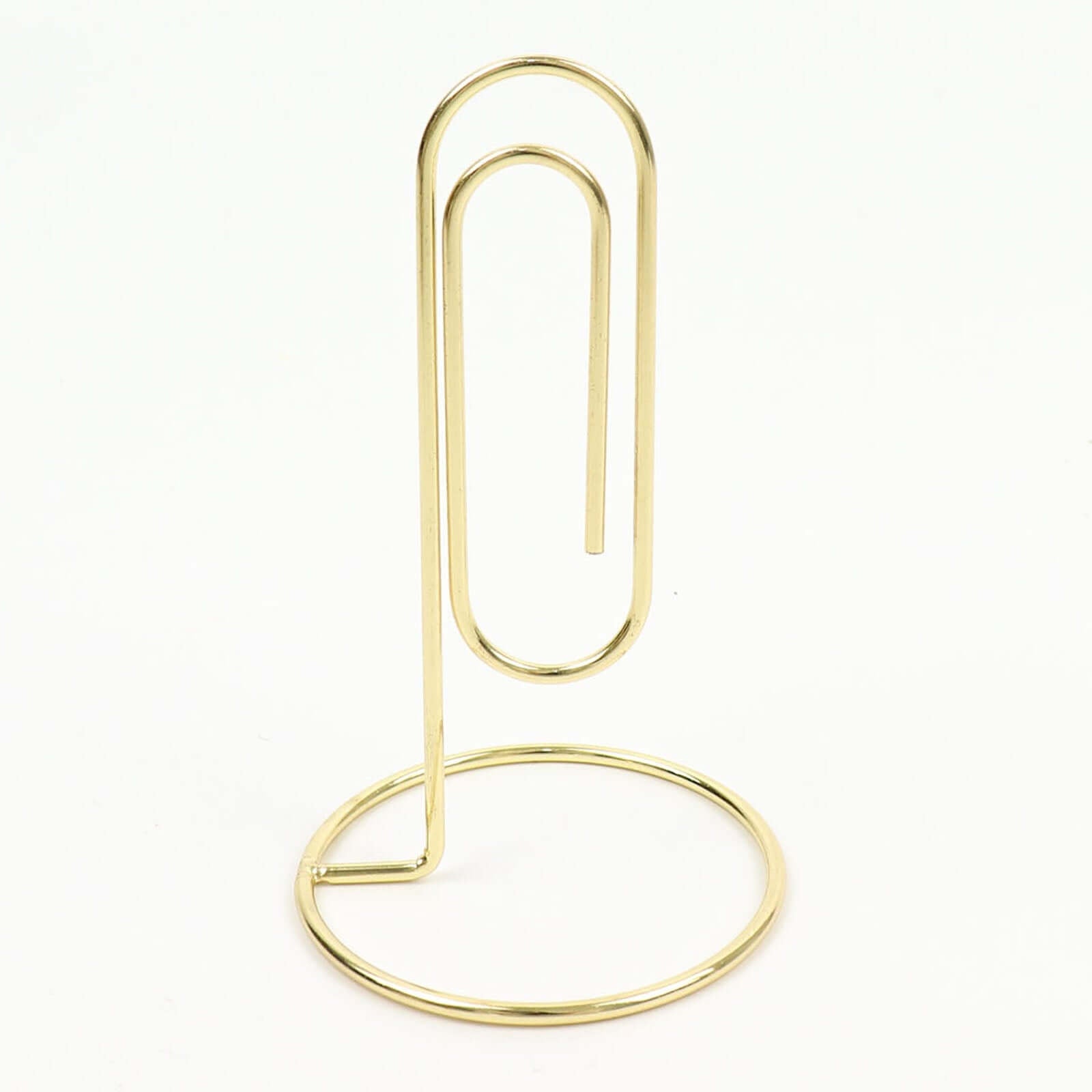 5-Pack Metal Card Holder Stands Paperclip Design Gold - Table Number Stands and Wedding Menu Clips 5