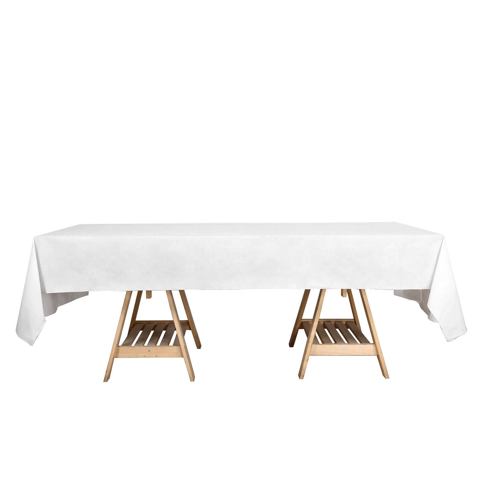 Paper Linen-Like Airlaid Tablecloth Rectangle White - Convenient Disposable Table Cover 50x108