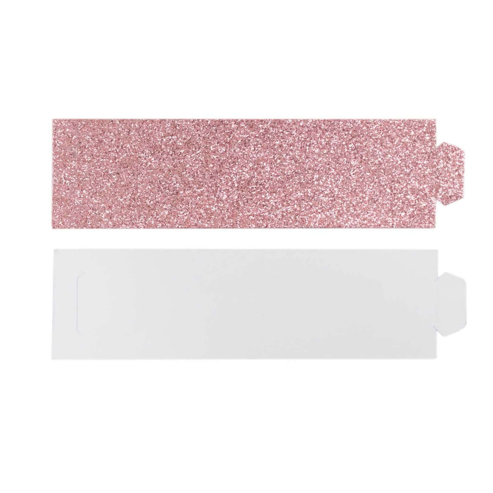 50-Pack Paper Napkin Rings Rose Gold Glitter - Stylish Disposable Napkin Holders 1.5