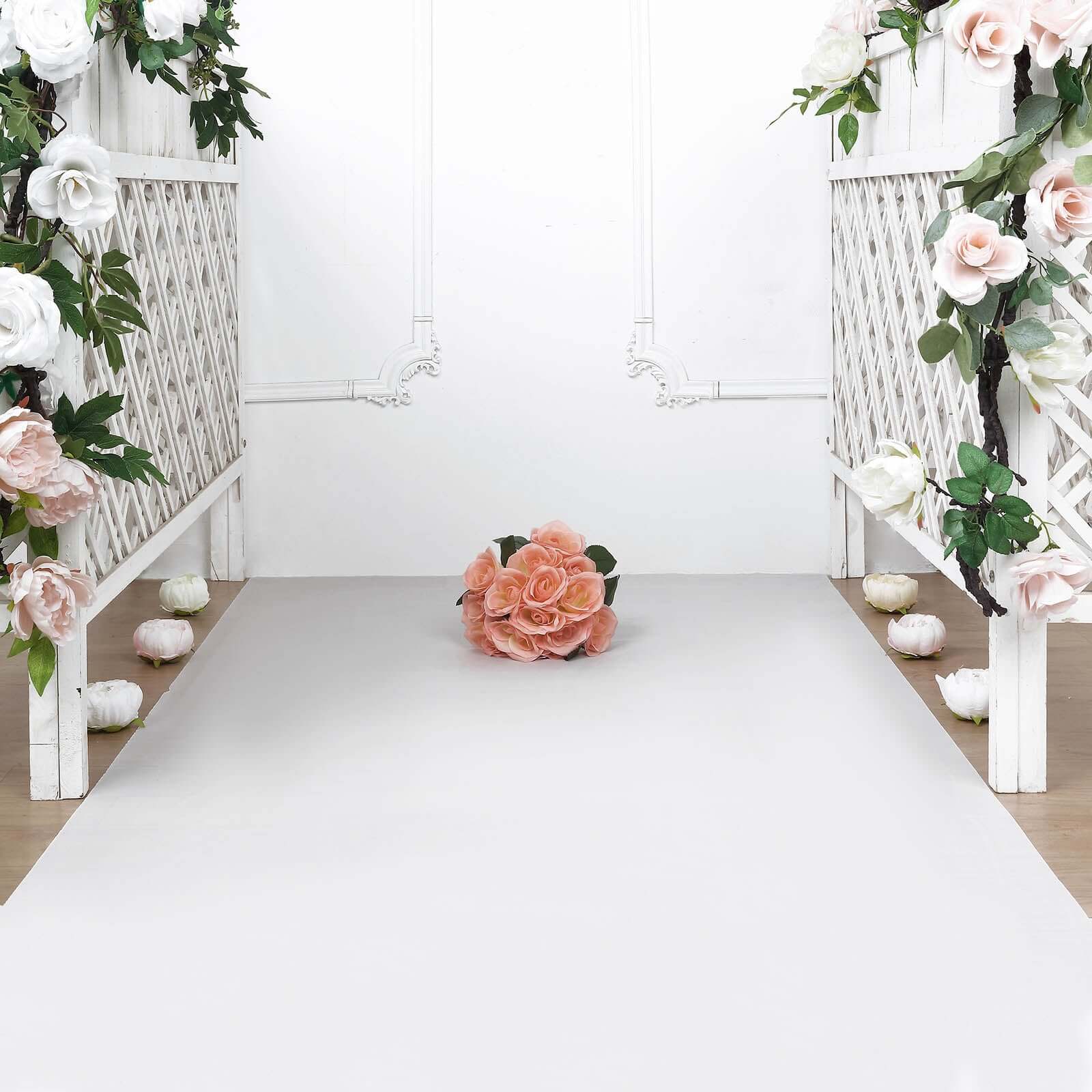 40x100ft White PVC Aisle Runner