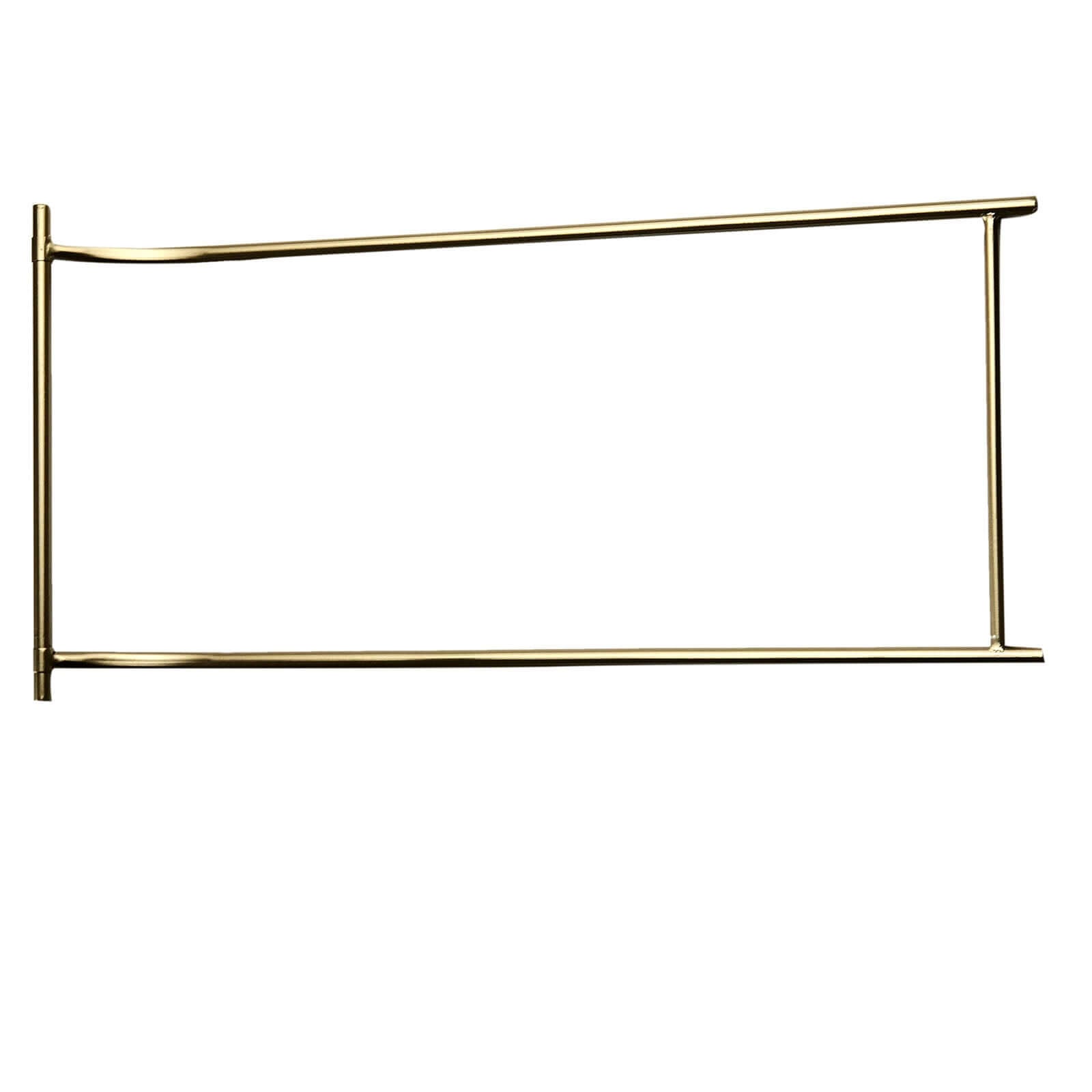 Gold Metal Bar Cart with Mirror Serving Trays 3-Tier - Teacart Island Trolley for Parties 3ft