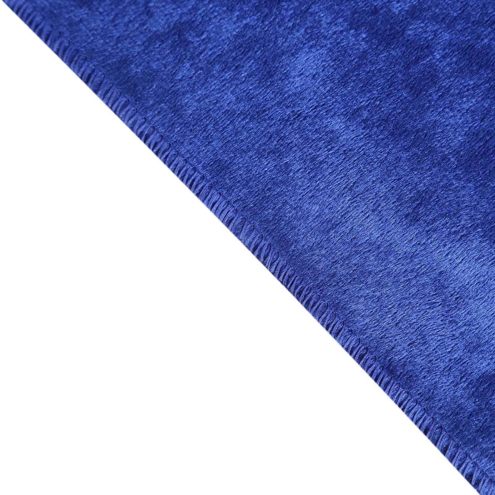 Premium Velvet 90x132 Rectangle Tablecloth Royal Blue - Reusable Soft & Seamless Table Cover