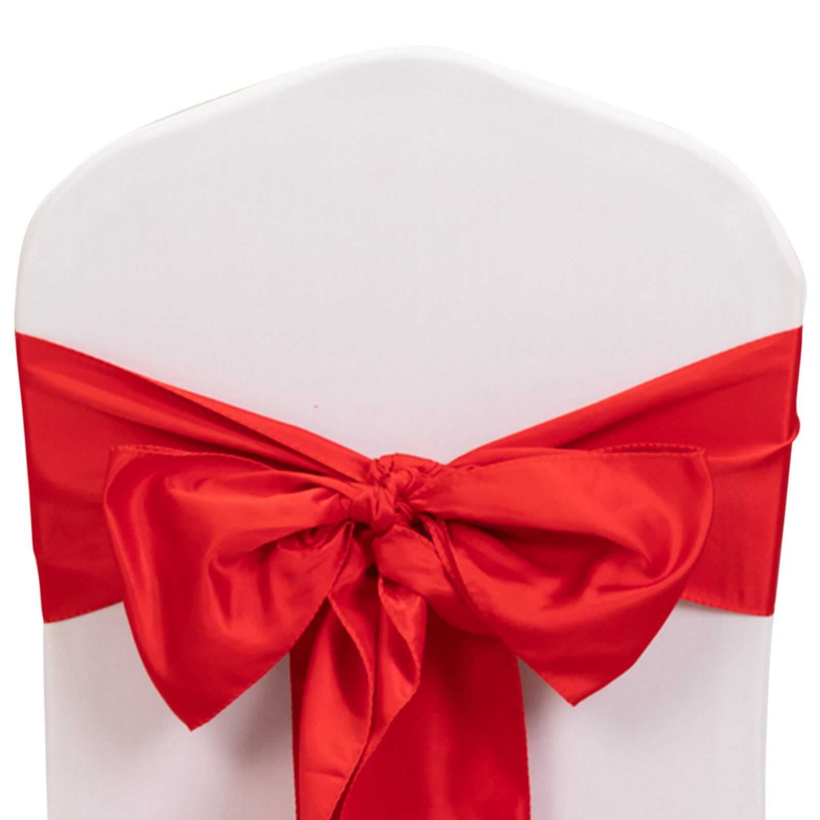 5 Pack Lamour Satin 6x106 Chair Sashes Red - Stylish Reusable Decorative Bows